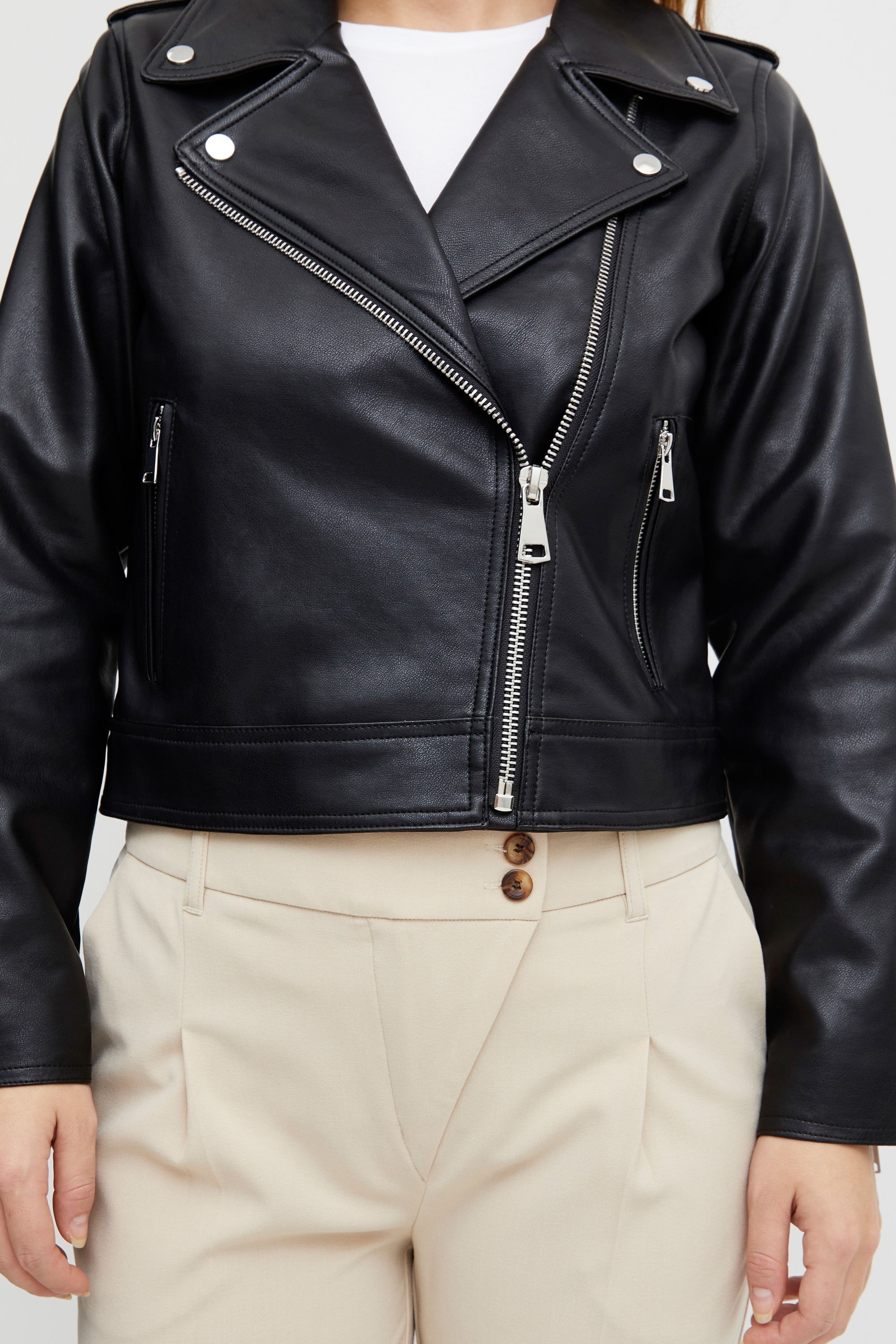 b.young Lederimitatjacke »Lederimitatjacke BYAcomy«, ohne Kapuze