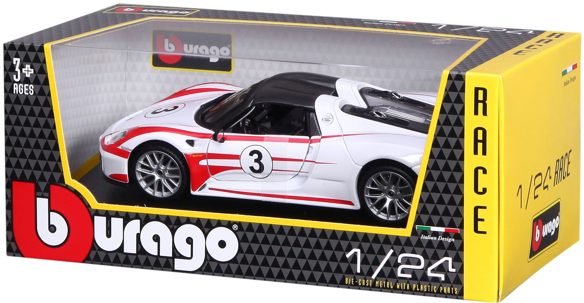 Bburago Sammlerauto »Racing Porsche 918 Spyder, Weissach«, 1:24