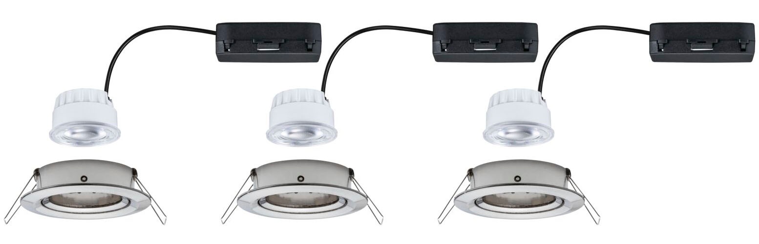 Paulmann LED Einbauleuchte »LED Einbauleuchte Nova Coin rund 84mm 50°« LED-Modul 3 Stk. Neutralweiß