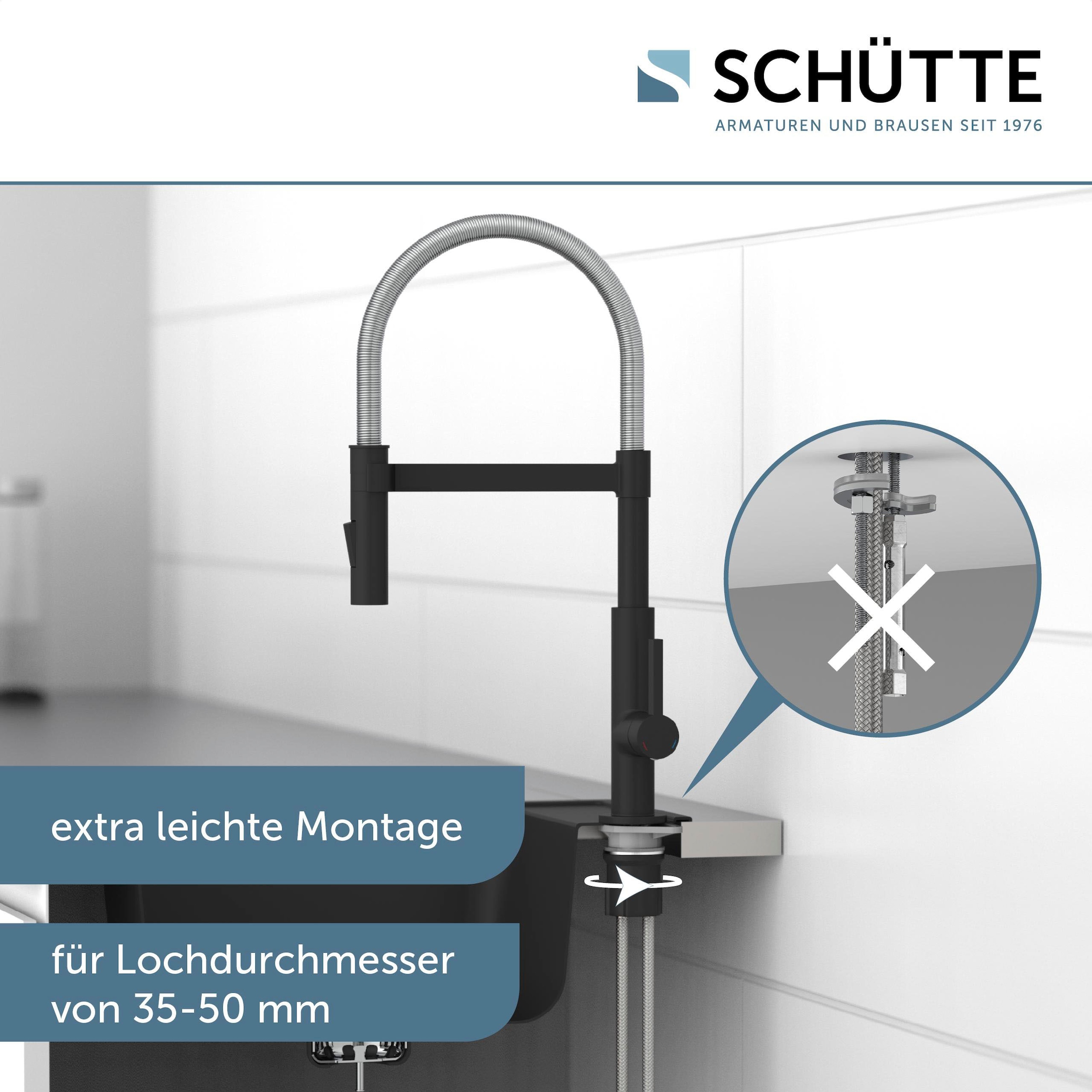 Schütte Hochdruck Spültischarmatur »MIAMI«, energiesparende Cold-Start-Funkt., 360° schwenkbar, 2-fach verstellbar