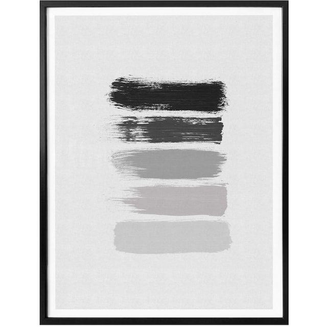 Wall-Art Poster »50 Shades of Grey Schwarz Grau«, Grafik, (1 St.), Poster,  Wandbild, Bild, Wandposter auf Raten bestellen