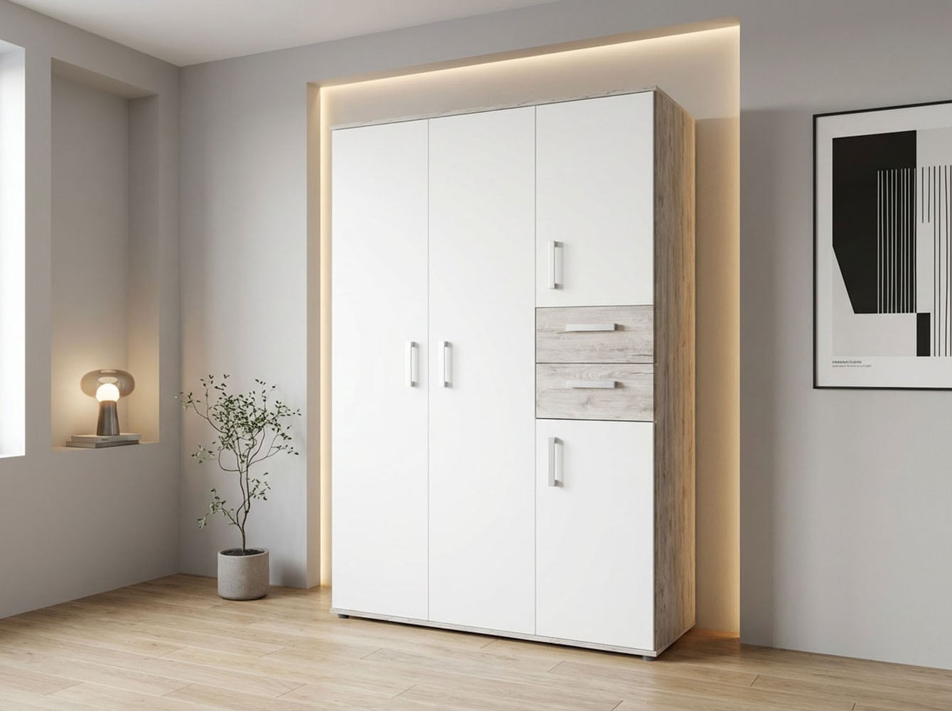 arthur berndt Babyzimmer-Komplettset »Bente« Set, Kinderbett, Schrank, Wickelkommode, 3 Stk. tlg. Made in Germany; mit Kinderbett, Schrank und Wickelkommode