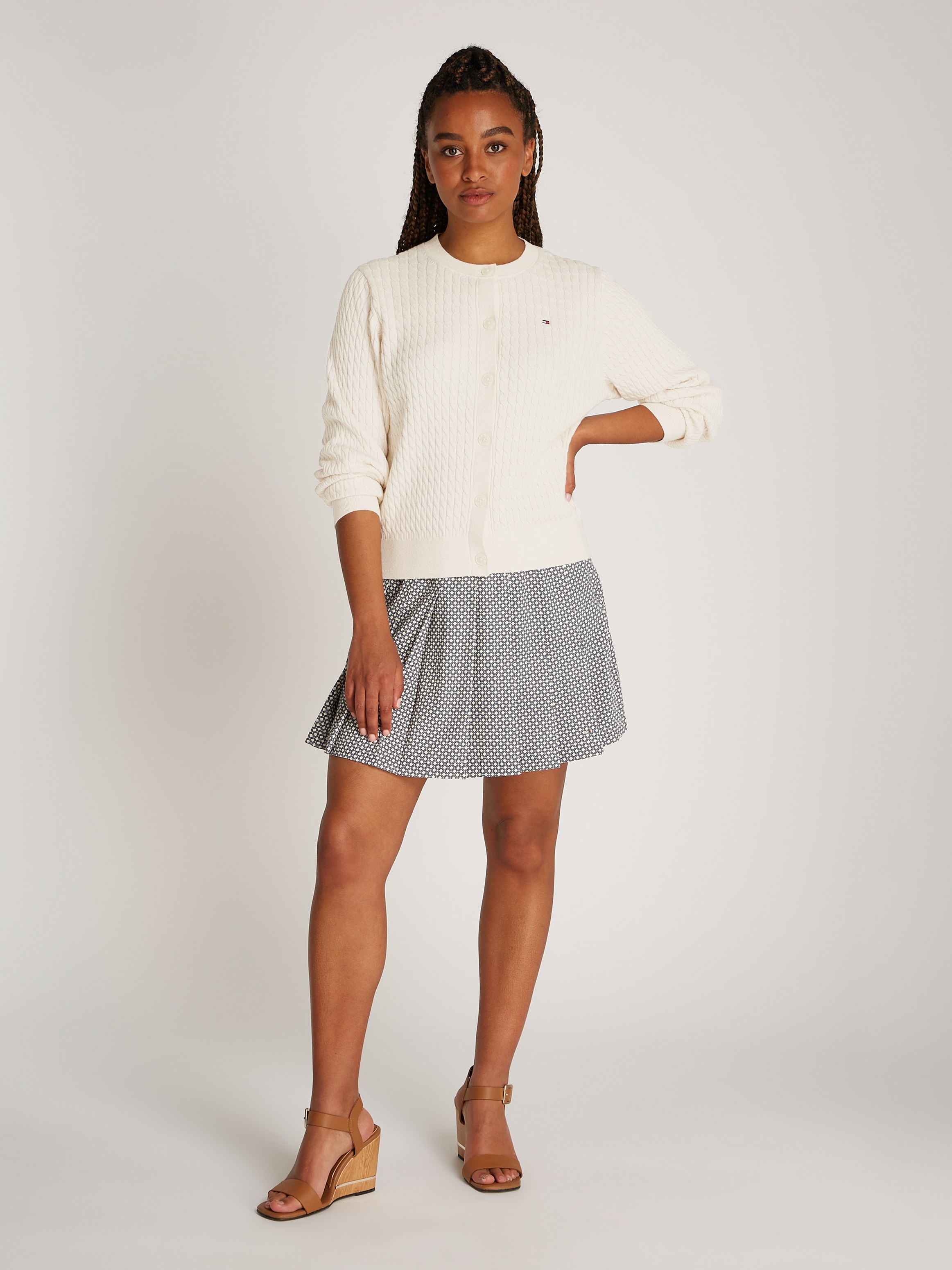 Tommy Hilfiger Strickjacke mit Zopfstrickmuster