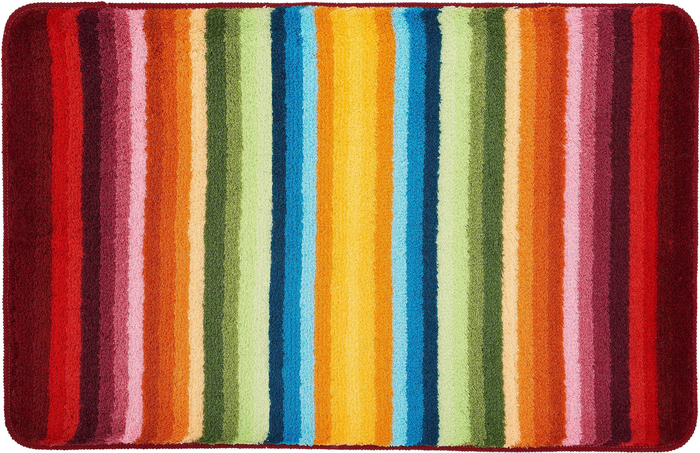 MEUSCH Badematte »Funky«, rutschhemmend beschichtet, fußbodenheizungsgeeignet, Badteppich, modernes Streifen Design, waschbar