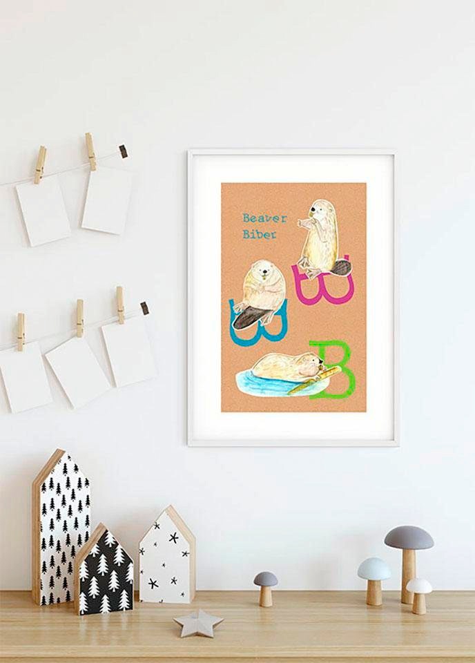 Komar Bild »ABC Animal B«, Buchstaben, (1 St.), Wandbild zur Dekoration - ohne Rahmen