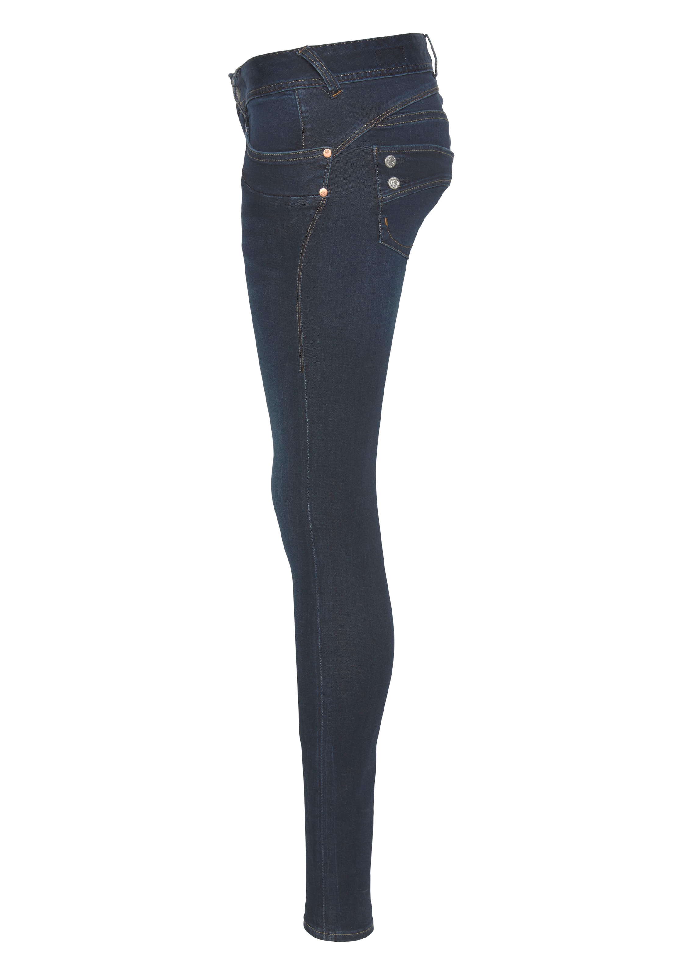Herrlicher Slim-fit-Jeans »Piper Slim Denim«, mit Zierknöpfen an den Gesäßtaschen