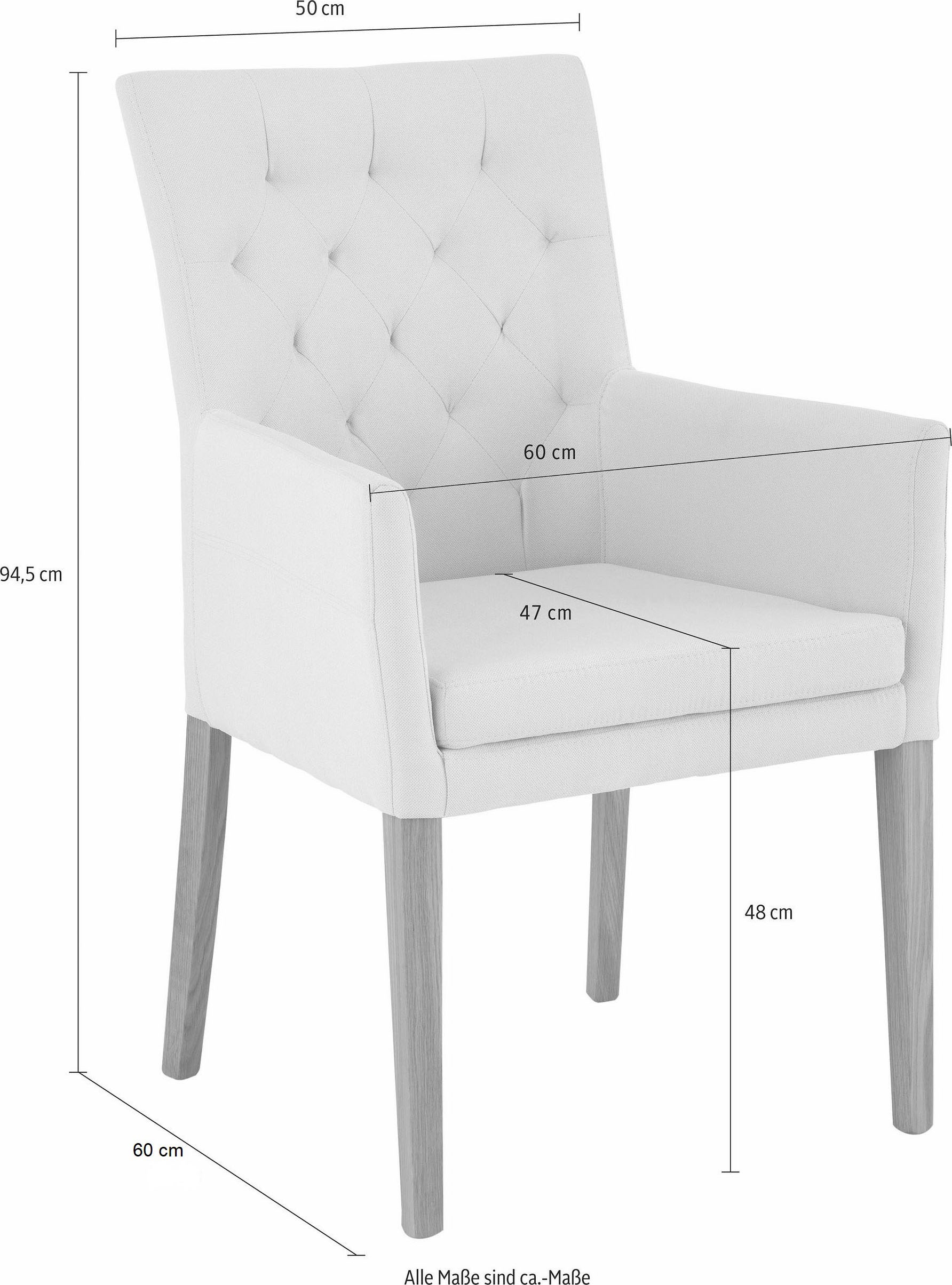 Home affaire Armlehnstuhl »Colorado« () 1 Stk.Beine aus massiver Buche, wengefarben lackiert