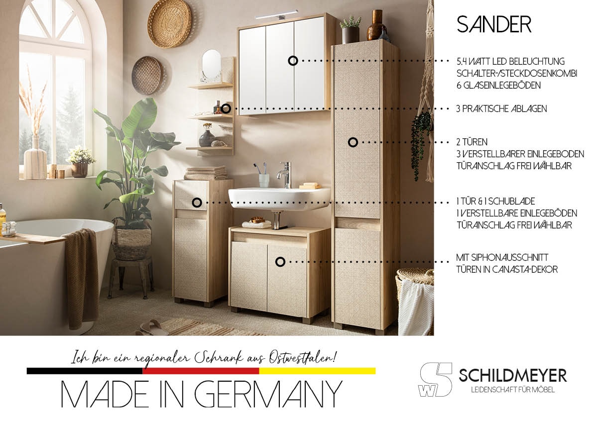 Schildmeyer Hochschrank »Sander, Breite 30,2 cm« Made in Germany