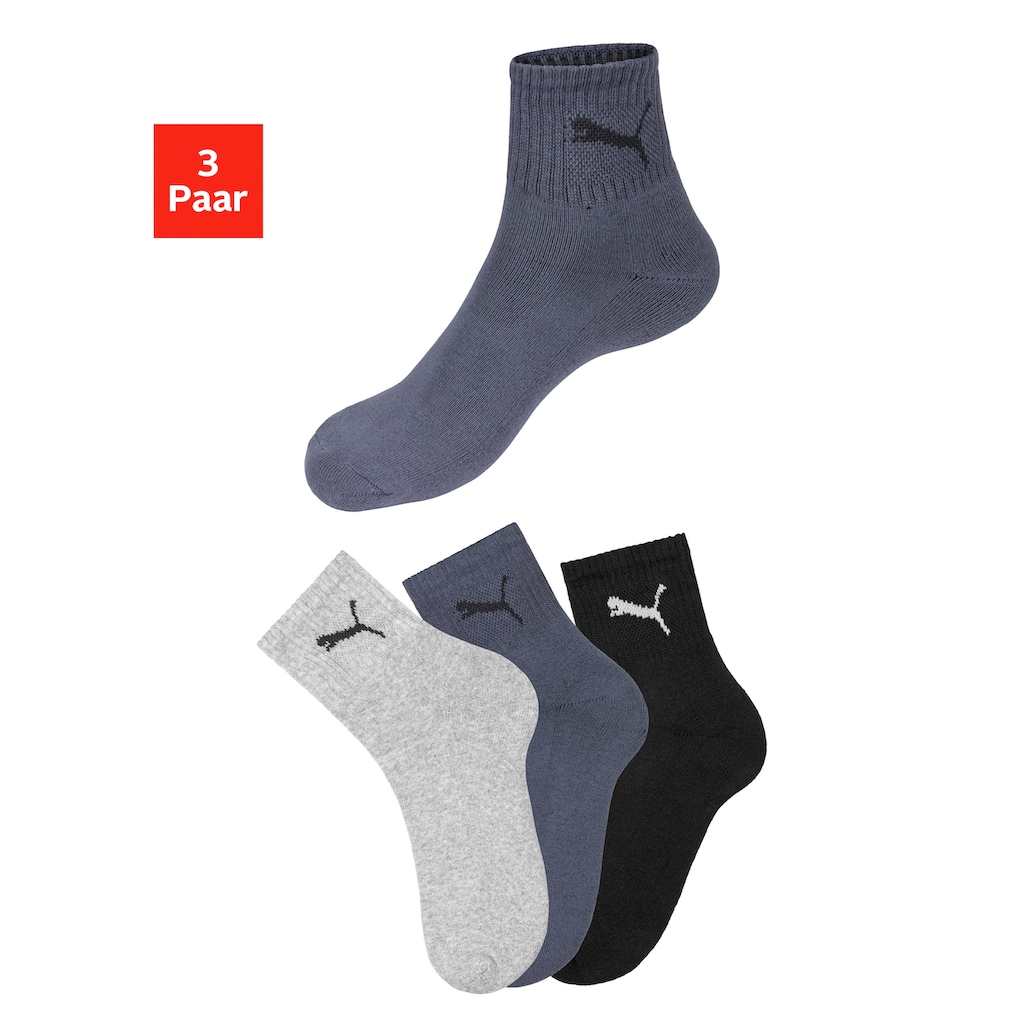 PUMA Sportsocken »short crew«, (3 Paar)