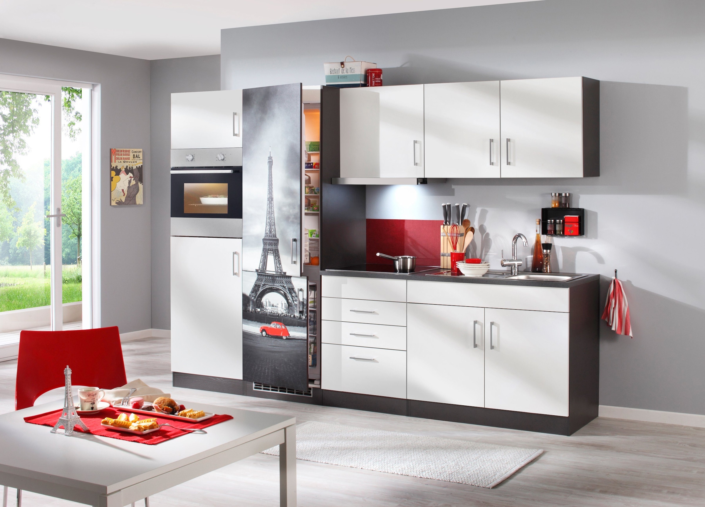HELD MÖBEL Küchenzeile Raten mit auf Breite »Paris«, cm bestellen 280 E-Geräten