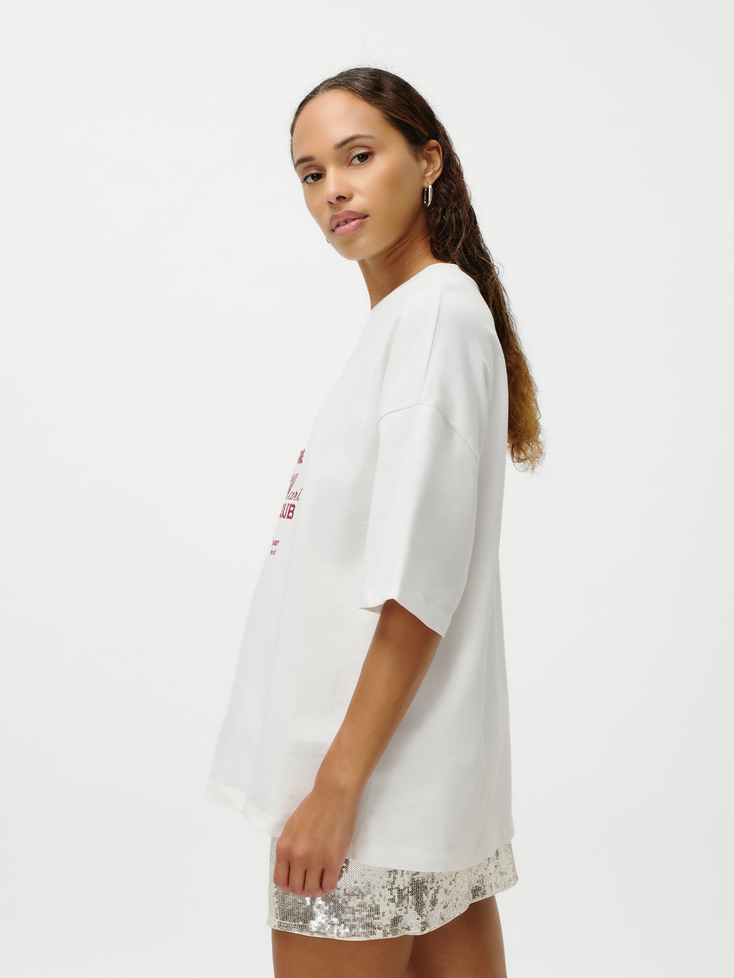 LeGer T-Shirt »Simona T-Shirt« Mit großem Print, lockere Form