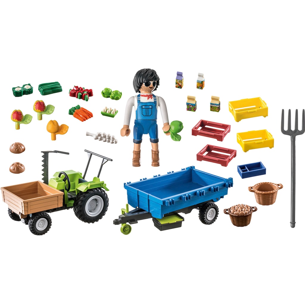 Playmobil® Konstruktions-Spielset »Traktor mit Hänger (71249), Country«