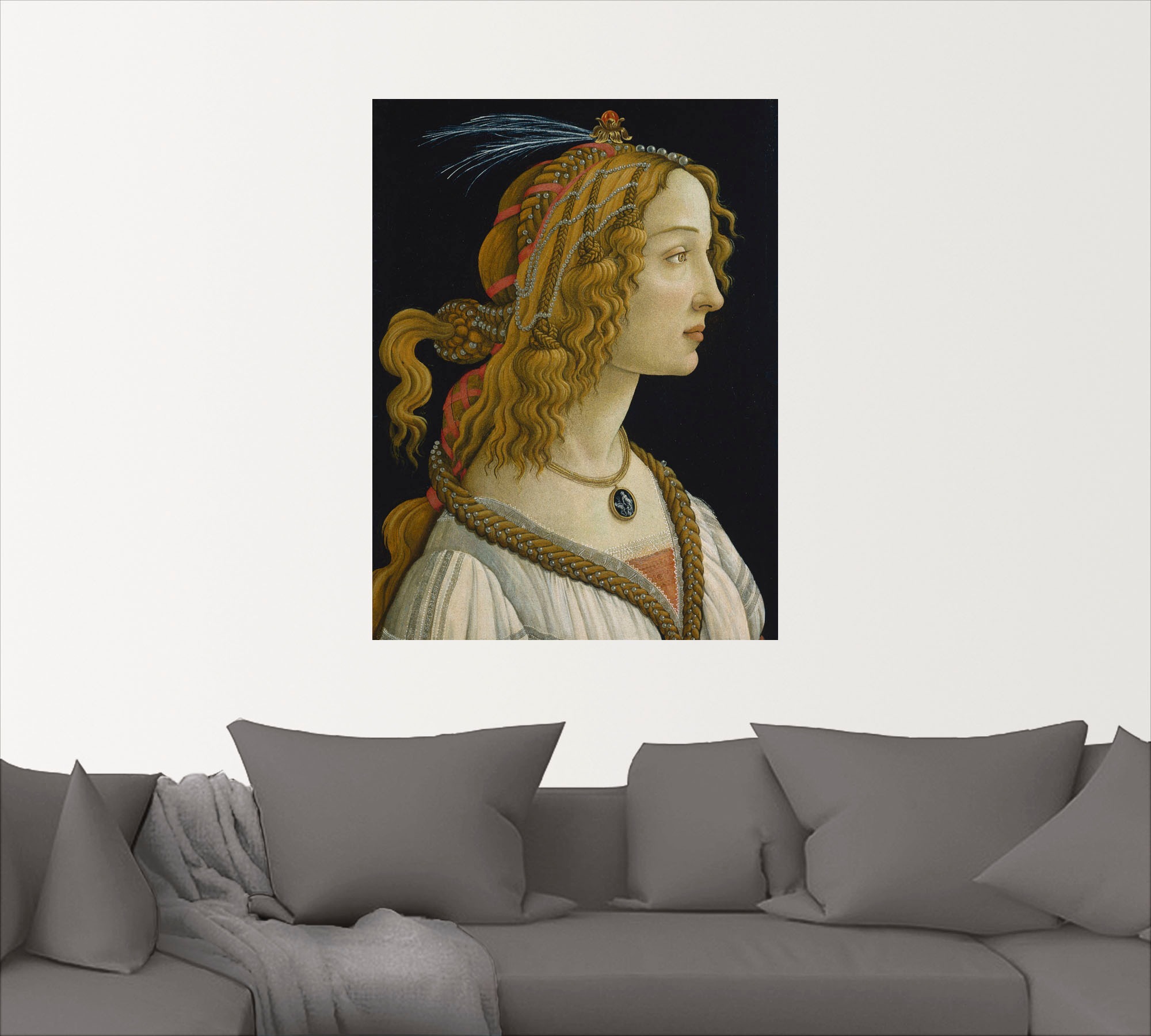 Artland Wandbild »Weibliches Idealbildnis«, Frau, (1 St.), als Leinwandbild, Wandaufkleber oder Poster in versch. Größen