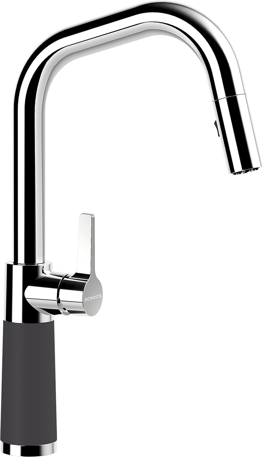 Schock Küchenarmatur "SC-530 SB" ausziehbar, Strahl-Brause, Rückflussverhinderer, Schwenkbereich 120
