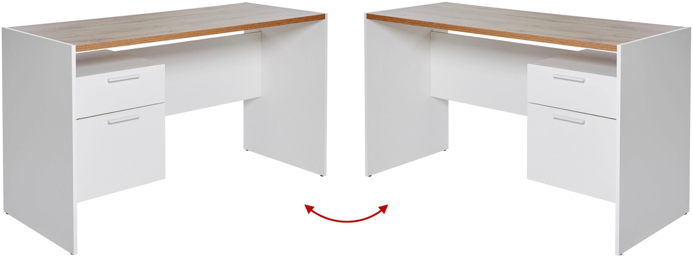 Jahnke Schreibtisch wechselseitig C UNIVERSAL Breite 130«, montierbar cm, 123,5 bestellen | »ML online