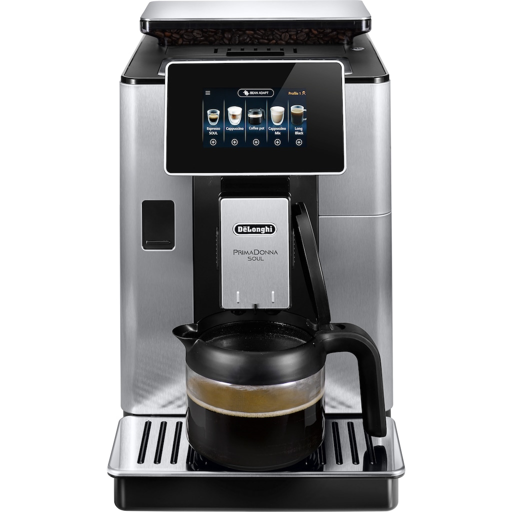 De'Longhi Kaffeevollautomat »PrimaDonna Soul ECAM 610.75.MB«, inkl. Kaffeekanne im Wert von UVP € 29,99 + Gläser-Set UVP € 46,90