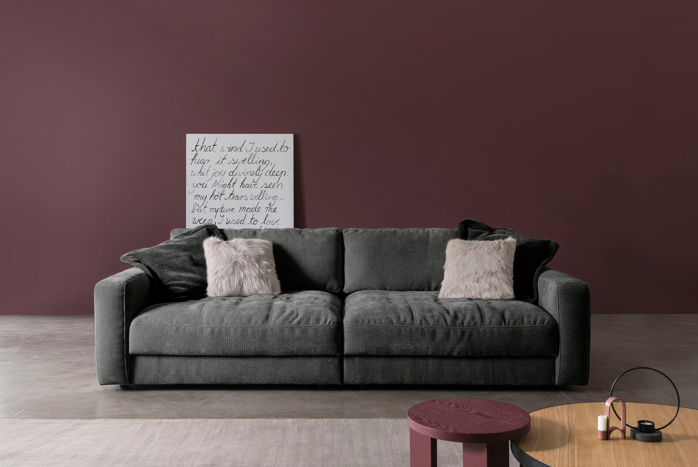 Big-Sofa »Be Comfy«, legerer Sitzkomfort, wahlweise mit manueller Sitztiefenverstellung