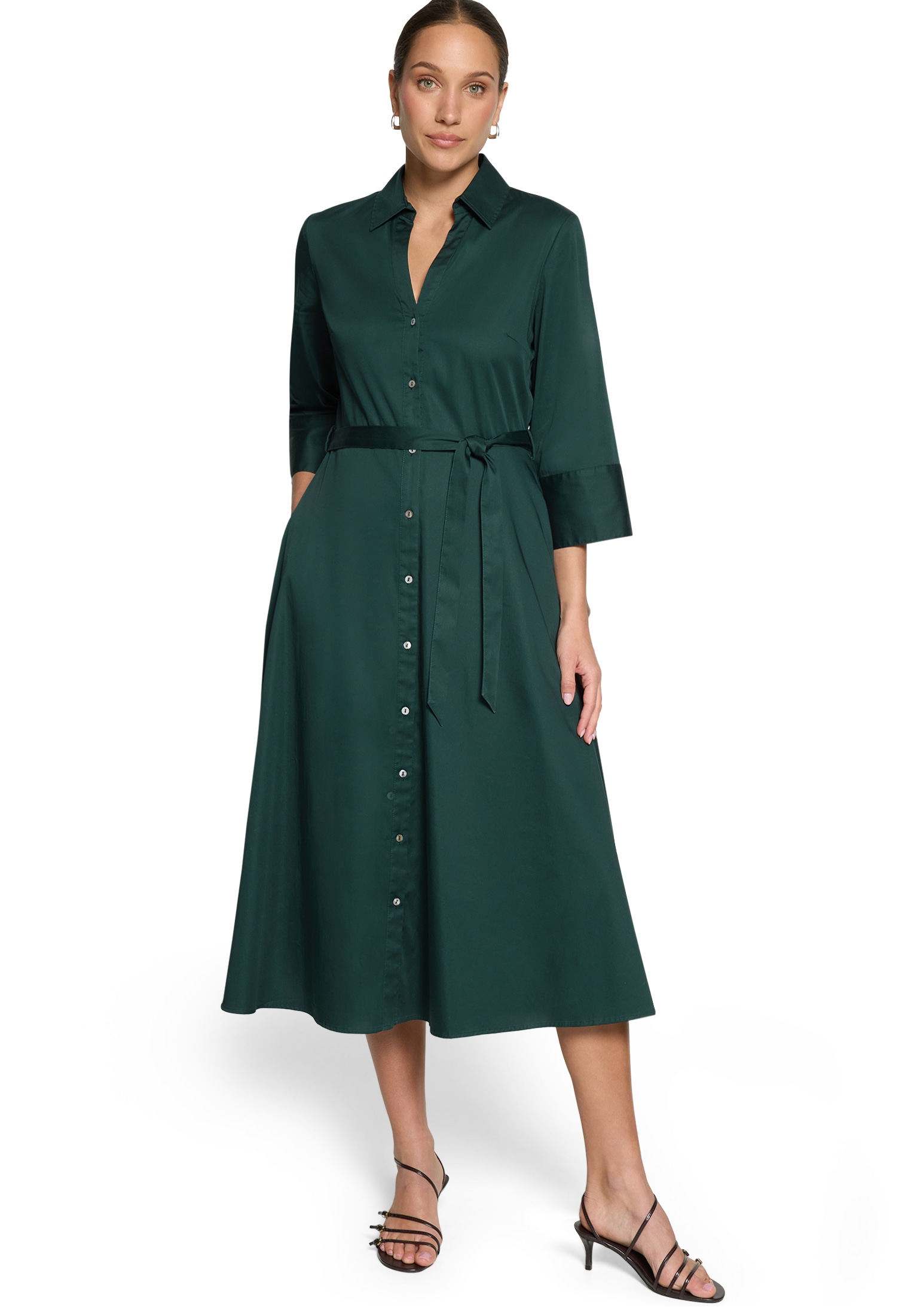 Zero Hemdblusenkleid »Hemdblusenkleid mit 3/4 Arm«