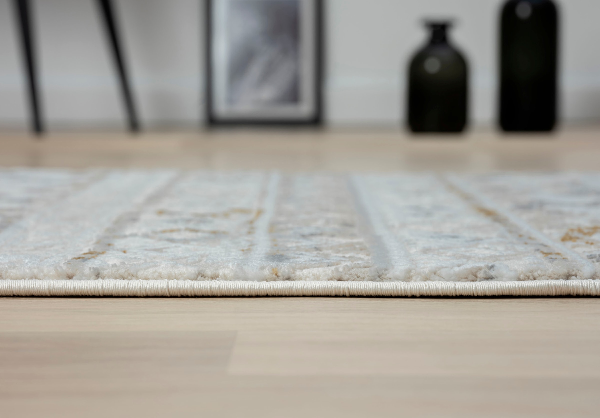 Myflair Möbel & Accessoires Teppich »My Nomady, LAGERRÄUMUNG!« rechteckig 10 mm Höhe Kurzflor, Scandi-Design, besonders weich durch Microfaser, mit Fransen