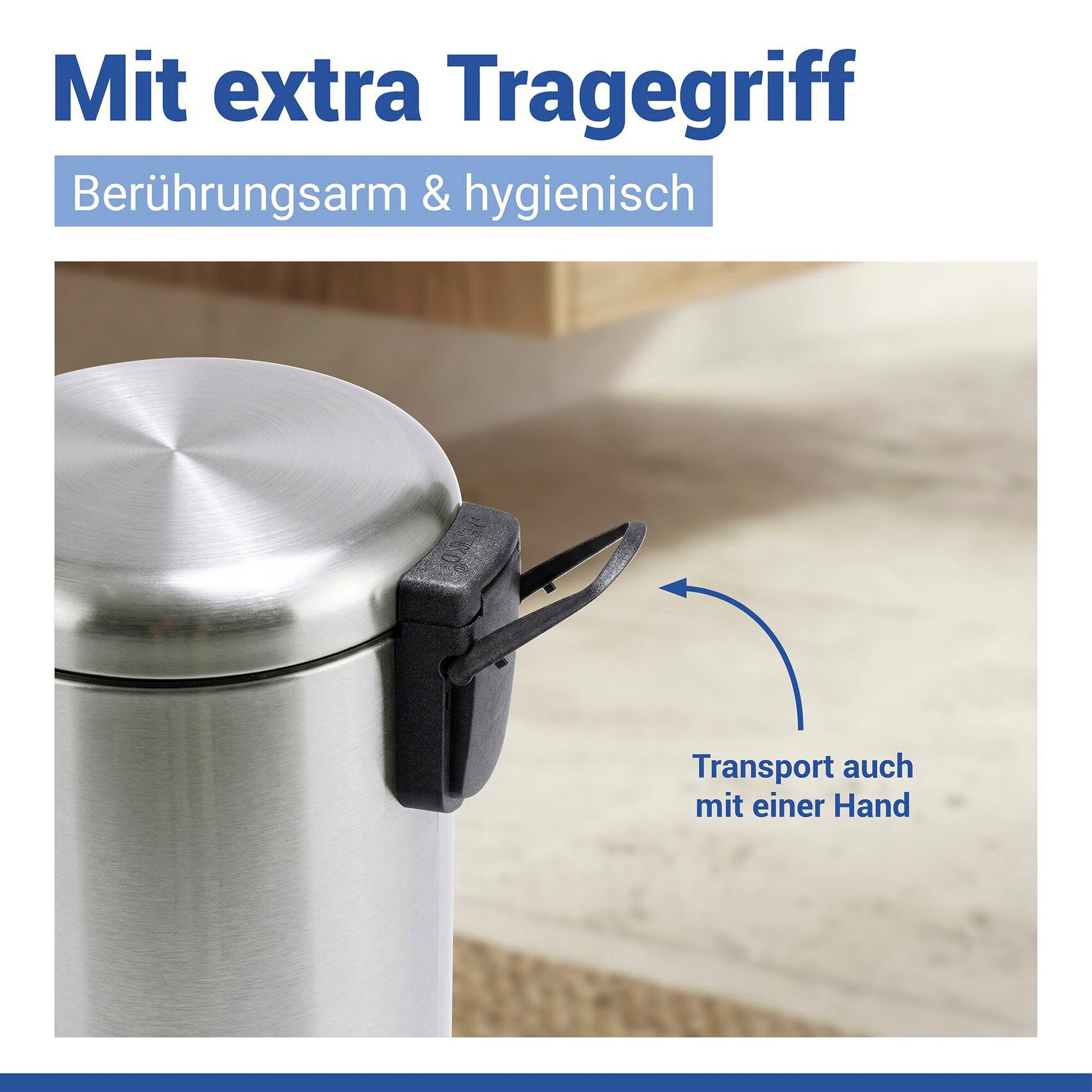 WENKO Kosmetikeimer »Leman« 3 Liter, BxTxH: 17x25x22,5 cm