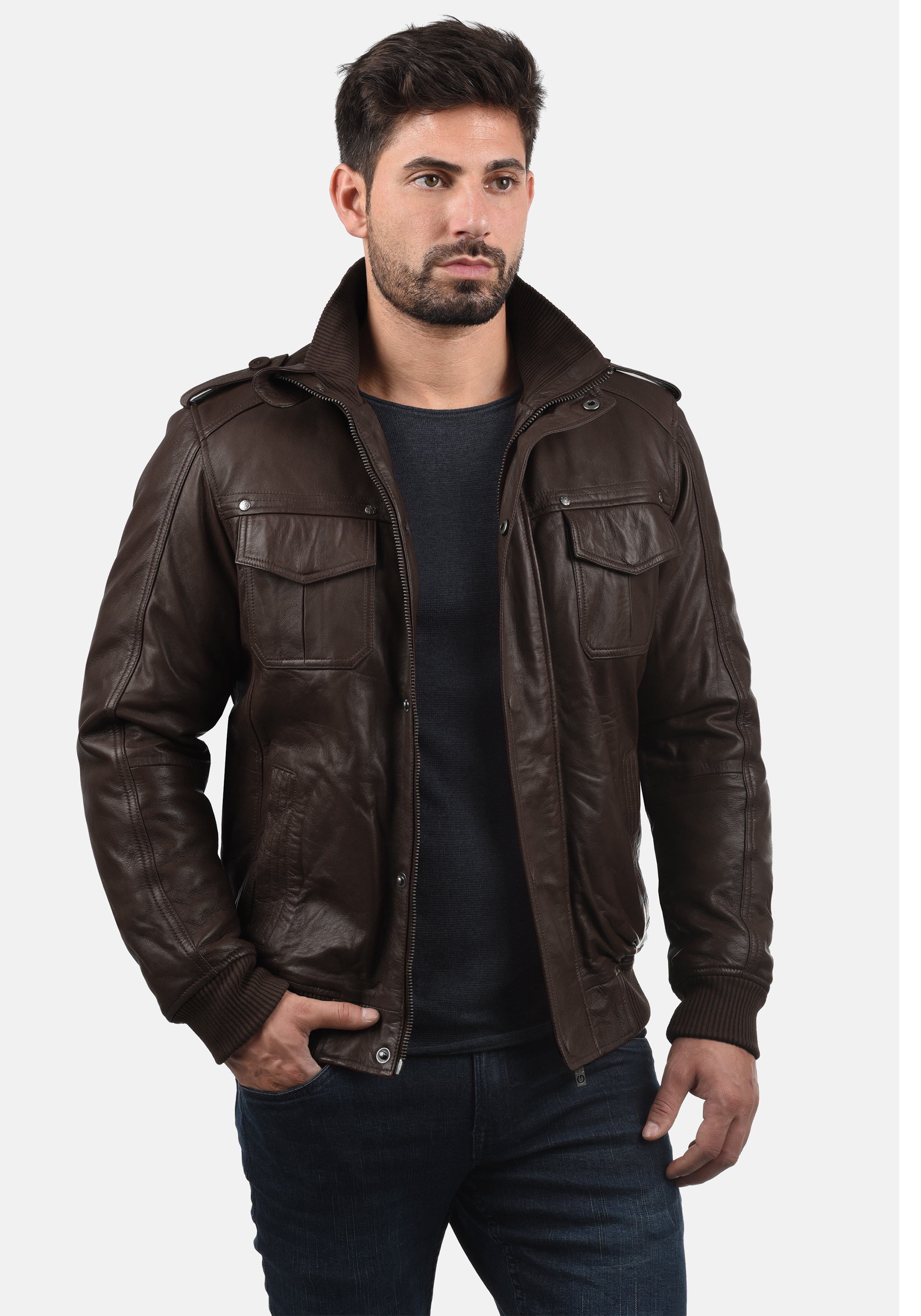 !Solid Lederjacke »Lederjacke SDCamash«