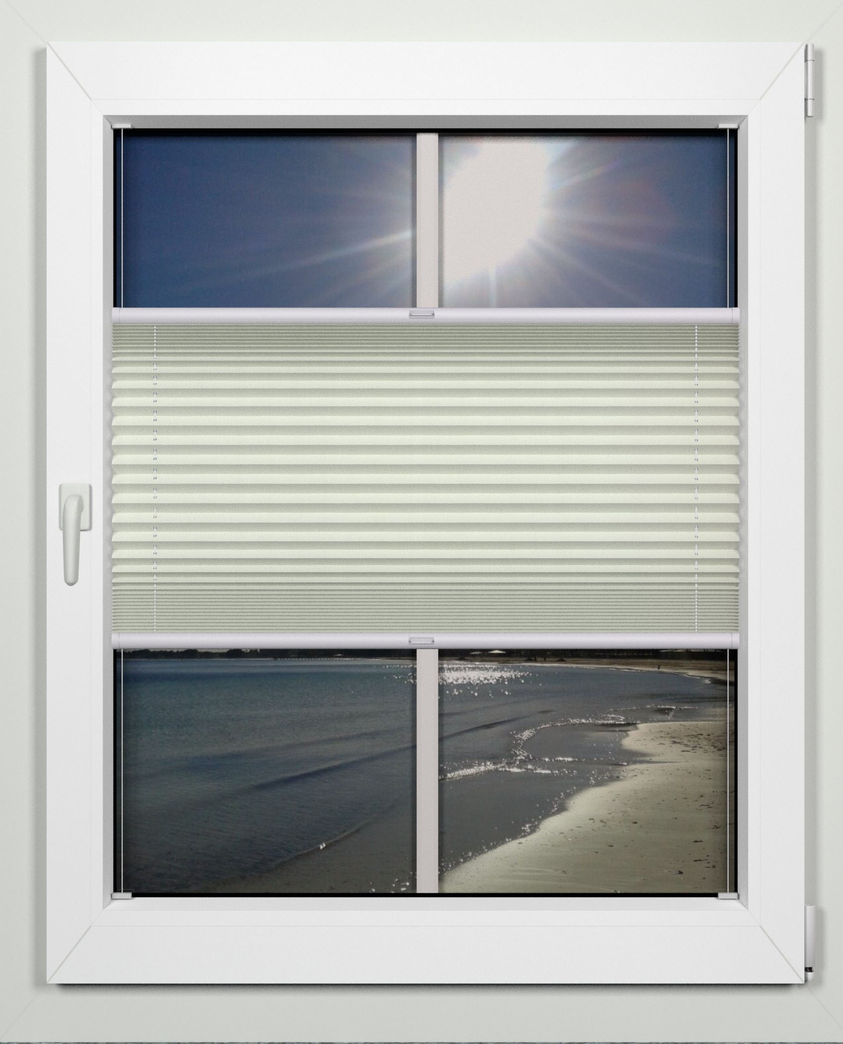 indeko Plissee »simple« Lichtschutz mit Bohren verspannt nach Maß