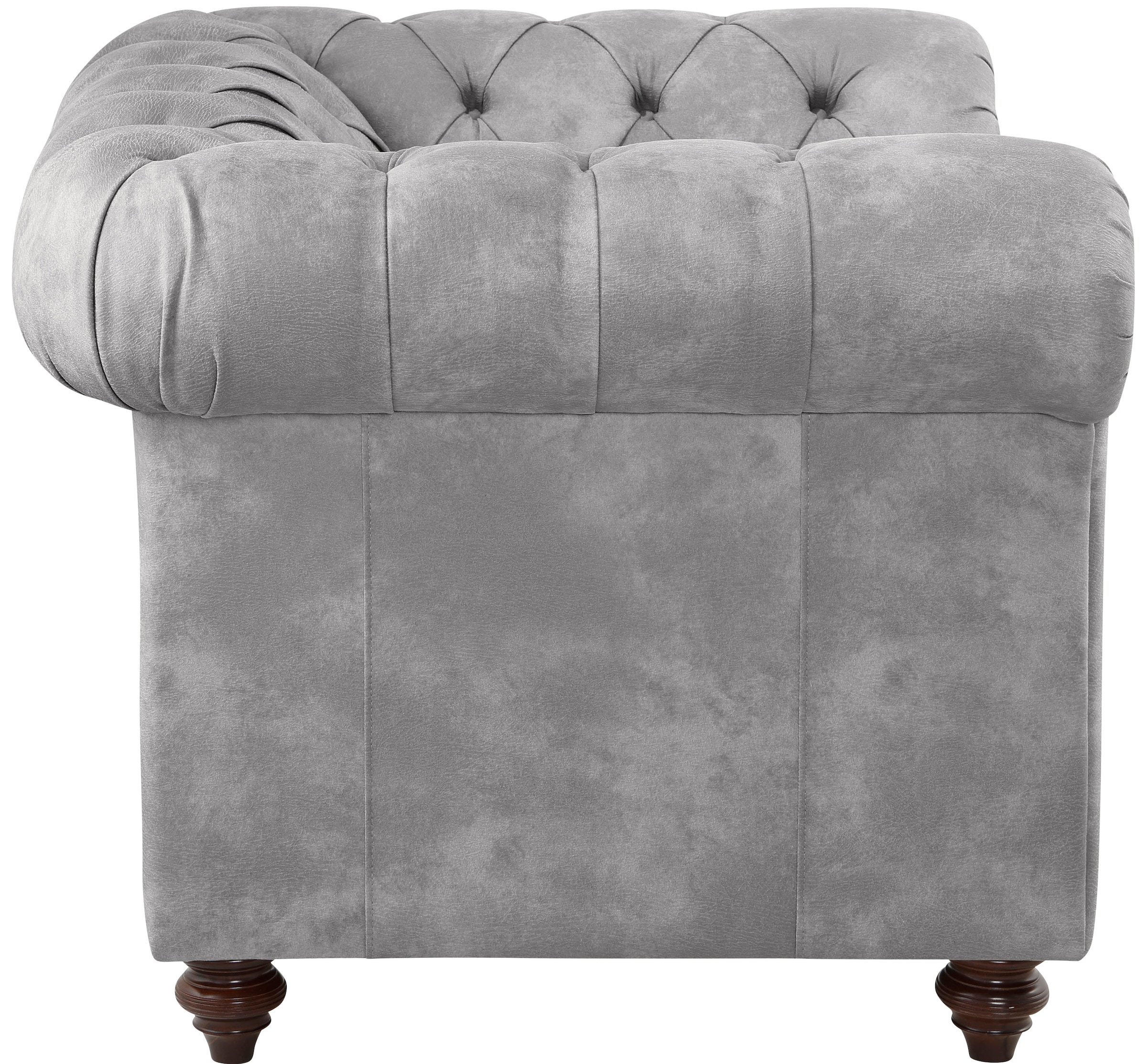 Home affaire Sessel »Chesterfield B/T/H: 105/69/74 cm«, mit hochwertiger Knopfheftung, auch in Leder