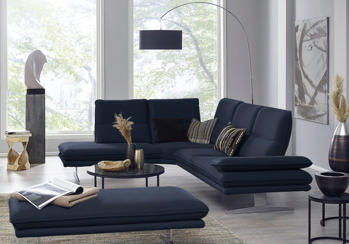 W.SCHILLIG Ecksofa »broadway, Designsofa, mit tollem Sitzkomfort, L-Form«, Sitztiefenverstellung, Kopfteil- & Seitenteilverstellung, Breite 284cm