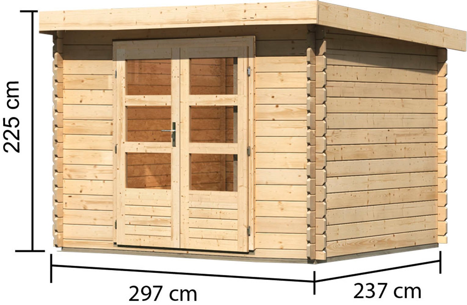 Karibu Gartenhaus »"Luma 3"«, naturbelassen oder anthrazit