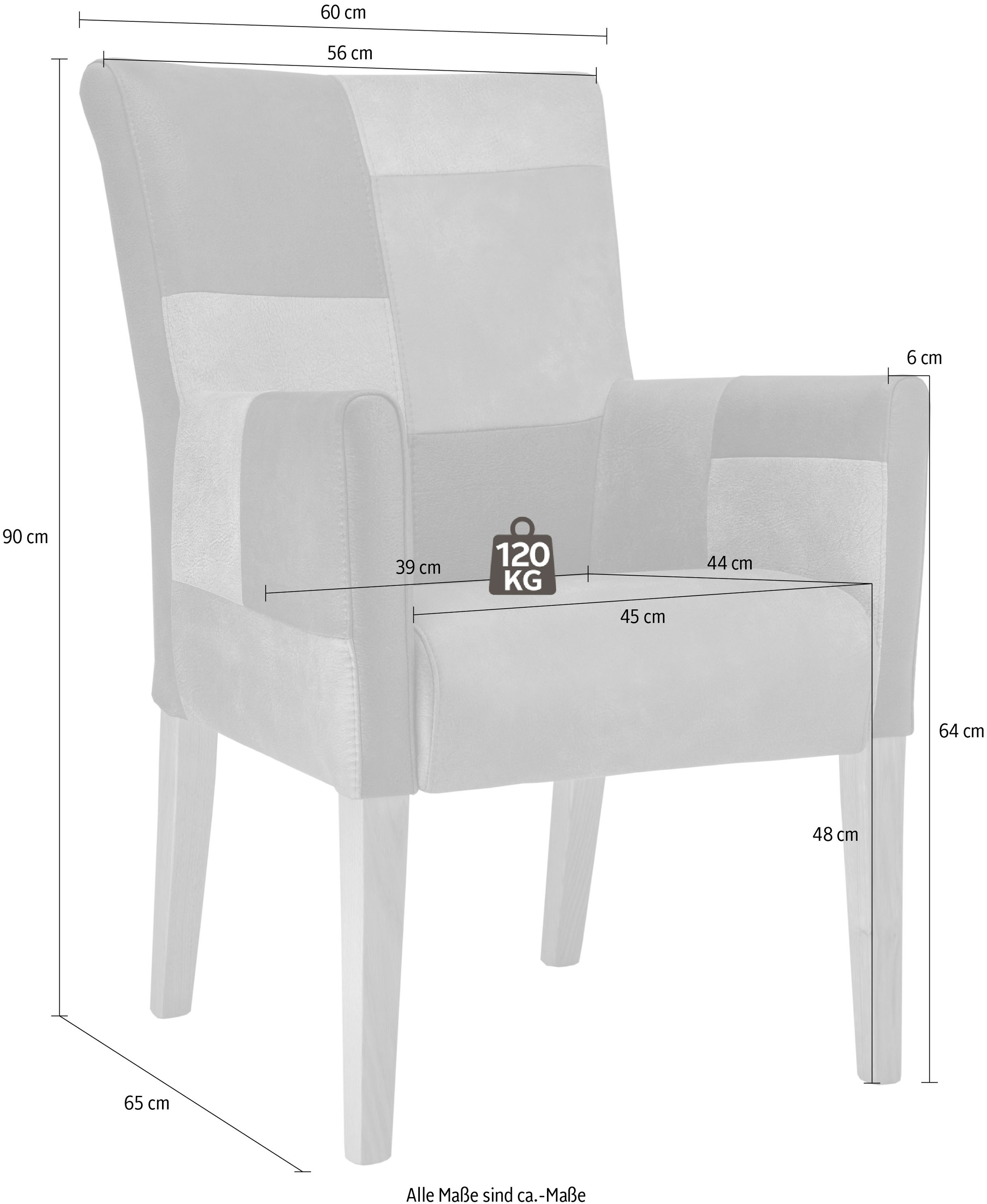 Home affaire Armlehnstuhl »King«, 1 St., Microfaser, Bezug aus Microfaser