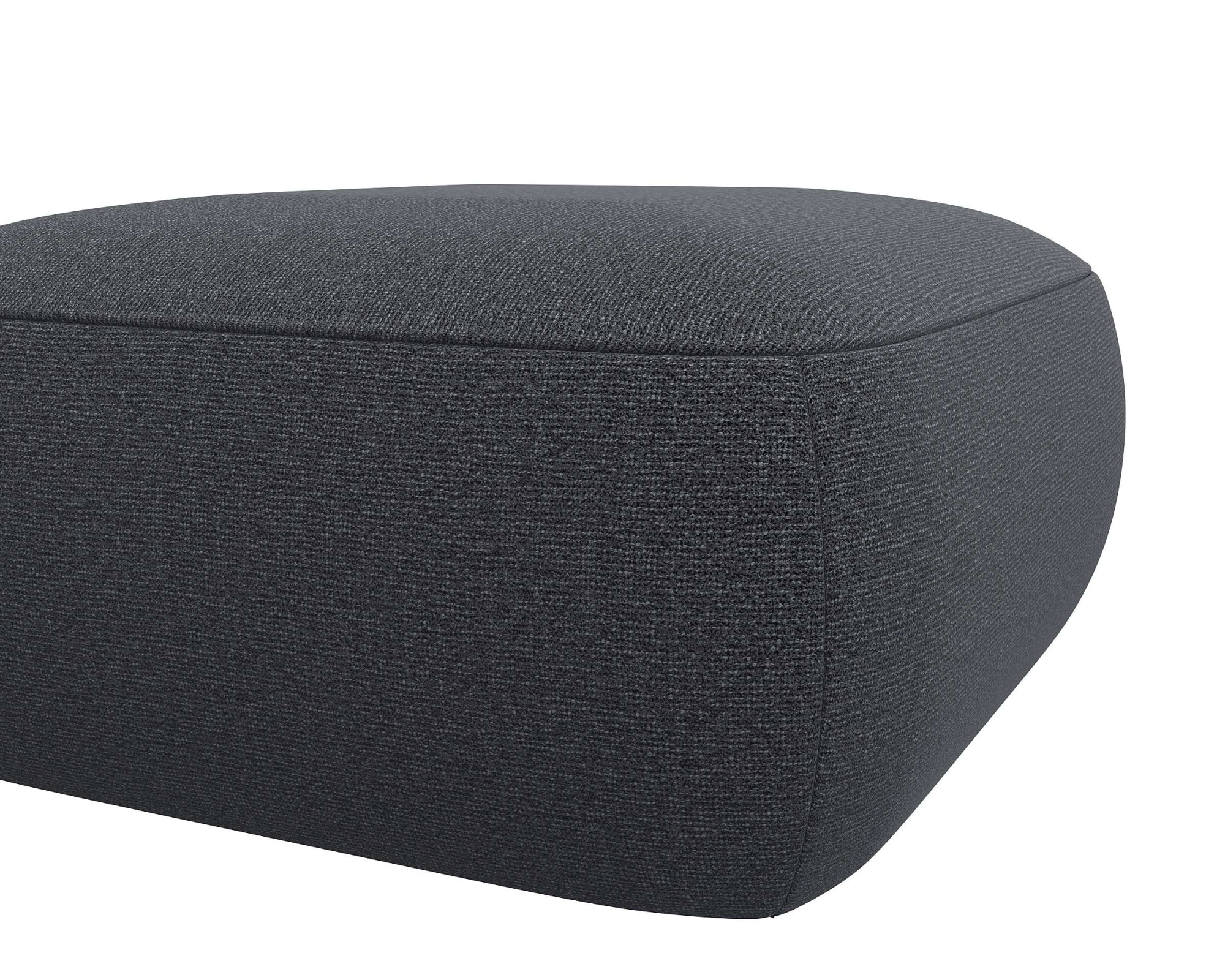 FLEXLUX Pouf »Torino, rund, bodennah, Sitzhocker, Polsterhocker« Modernes, organisches Hocker-Design, Kaltschaum, Wellenunterfederung