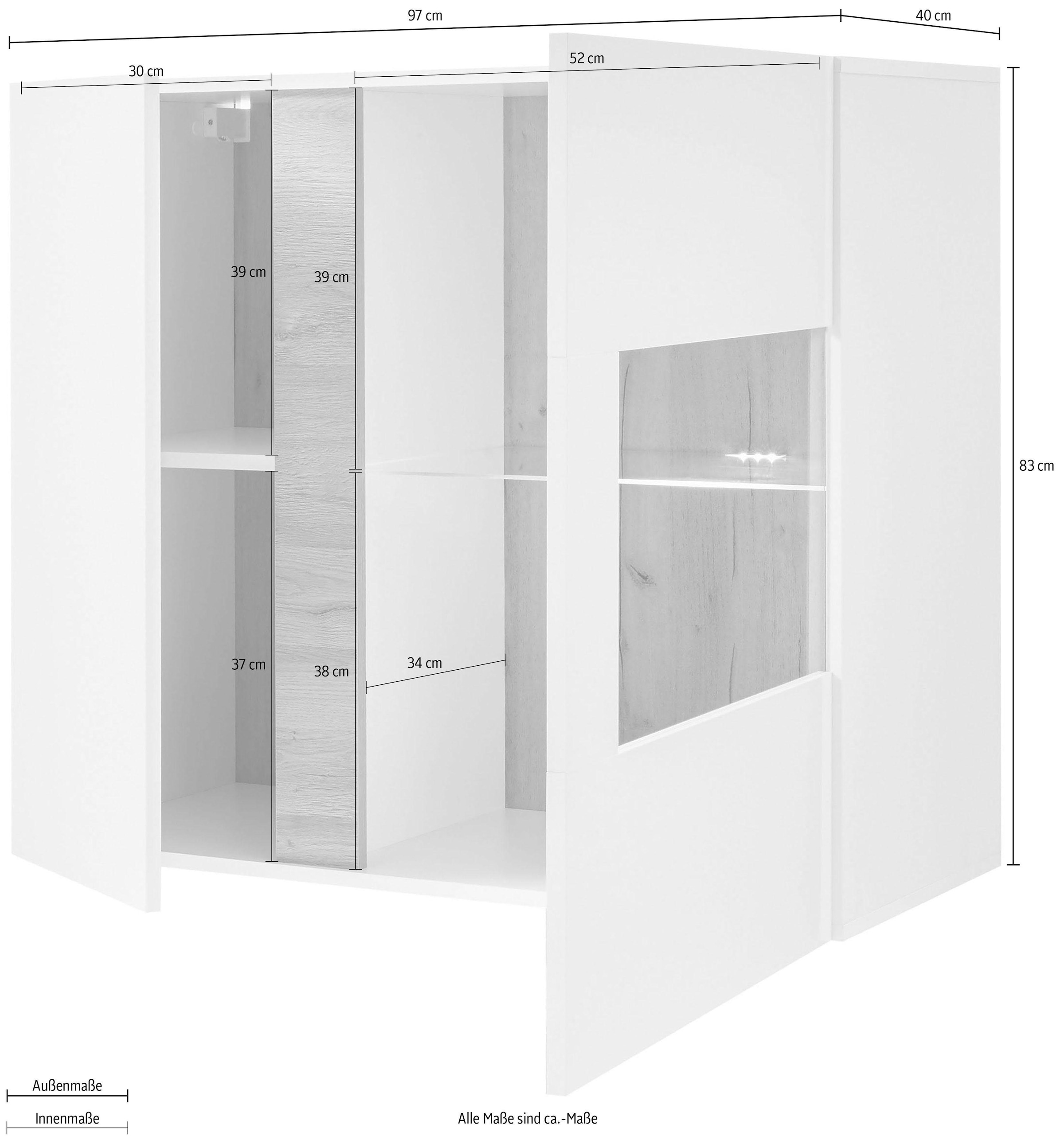 Voller Produkte! INOSIGN Hängevitrine »CLAiR kaufen Höhe cm 83 bequem 20«, Hängevitrine