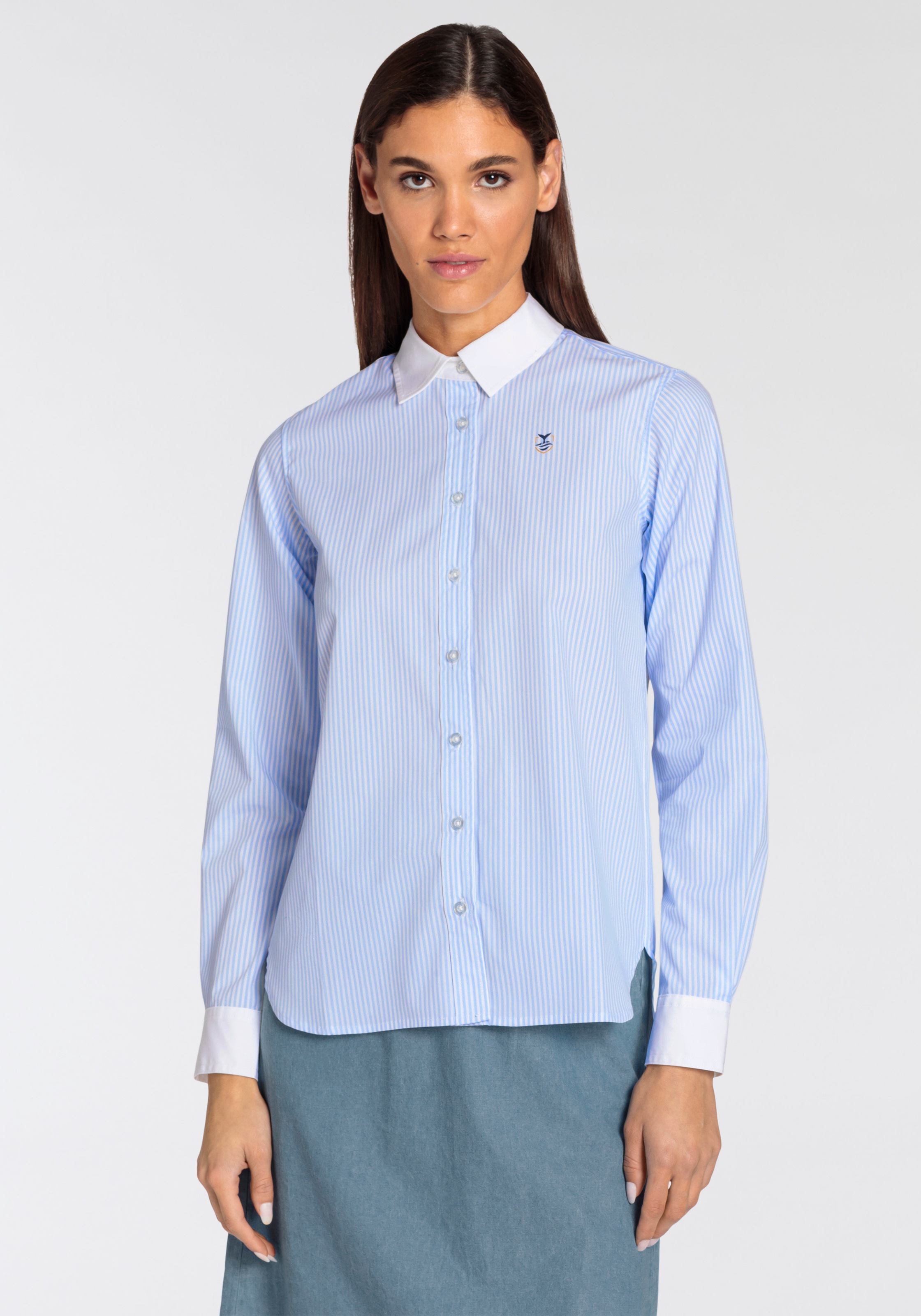 DELMAO Hemdbluse, mit klassischen Details