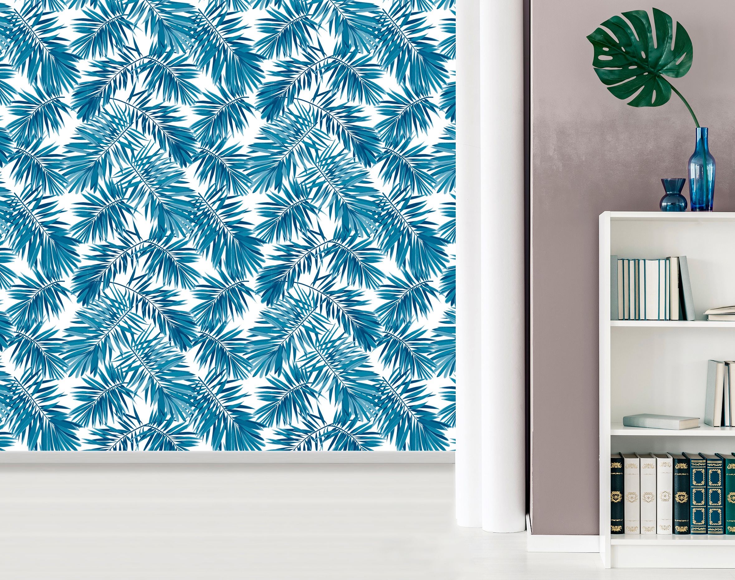 queence Vinyltapete »Bent«, floral-geblümt-gemustert-Motiv, 90x250cm, selbstklebend, kinderleichte Anbringung, Sticker