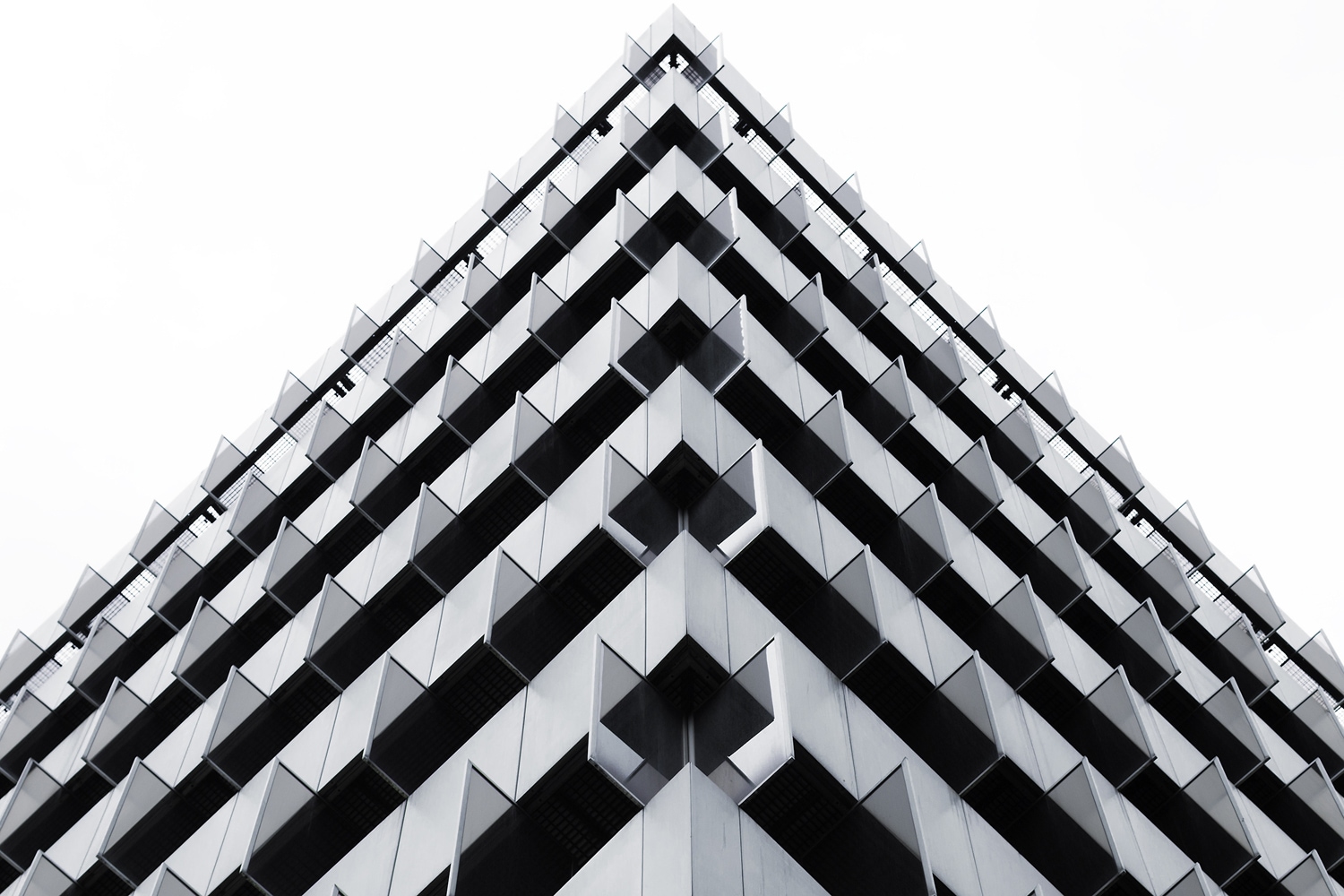 queence XXL-Wandbild »Akustikbild Geometrisch Gebäude« Architektonische Elemente | Formen | Gebäude | Schwarz-Weiß 1 Stk. tlg. Einfache Akustiklösung ohne Baumaßnahme, Schalldämmung, Paneele