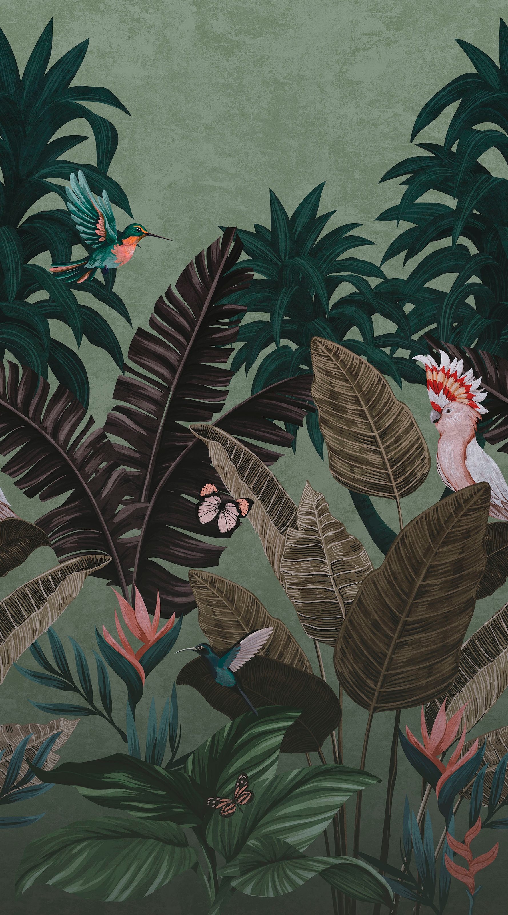 Fashion for walls Fototapete »Tropical Twilight« floral glatt Phthalate frei