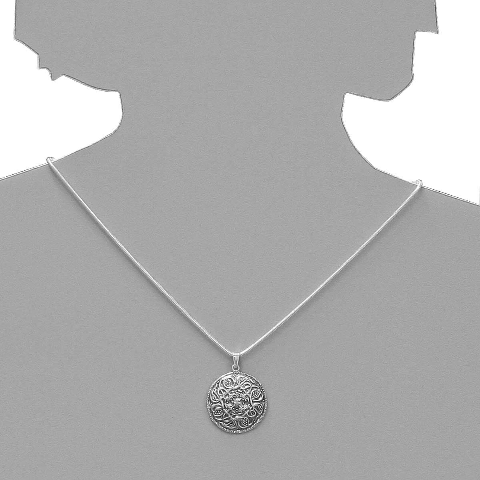 OSTSEE-SCHMUCK Kettenanhänger »- Hiddensee 26 mm rund - Silber 925/000 -,«