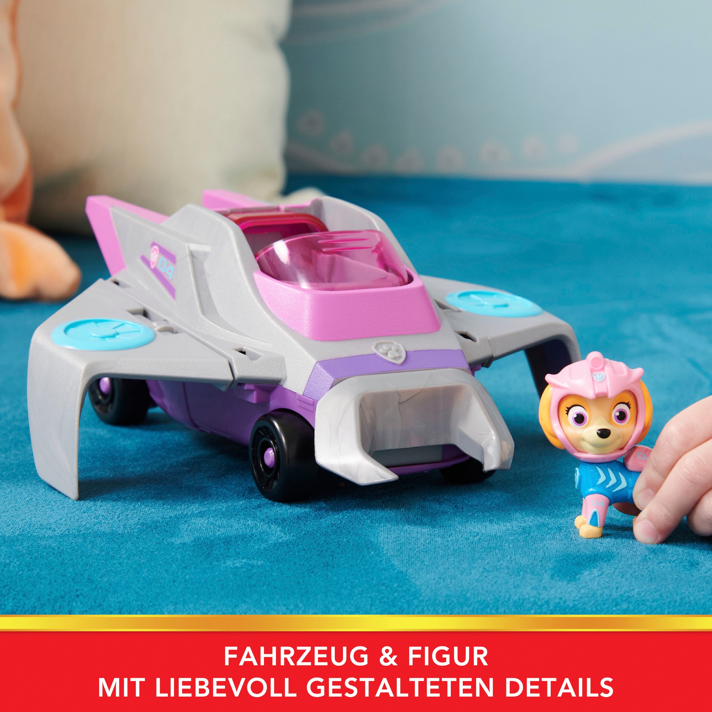 Spin Master Spielzeug-Auto »Paw Patrol - Aqua Pups - Basic Themed Vehicles Solid Skye«, mit Funktionen