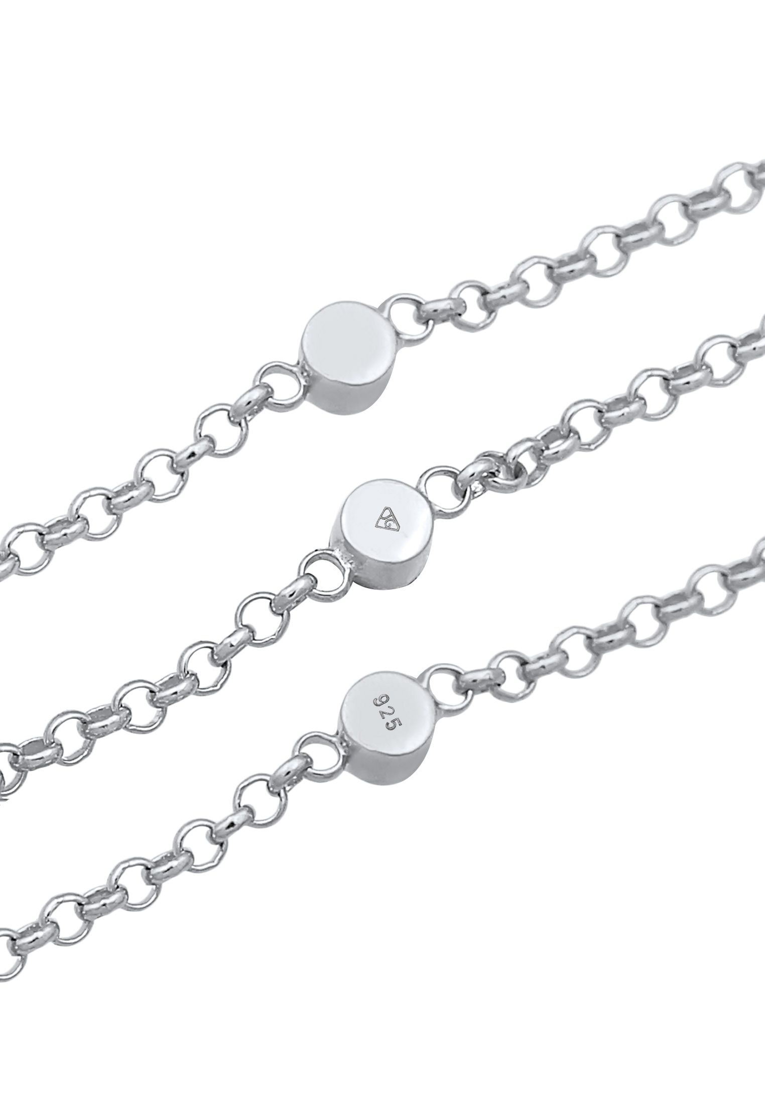 Elli Bauchketten und Fußketten Set »Schmuckzubehör Taillenkette Body Chain Kugelkette Kristall 925 Silber«