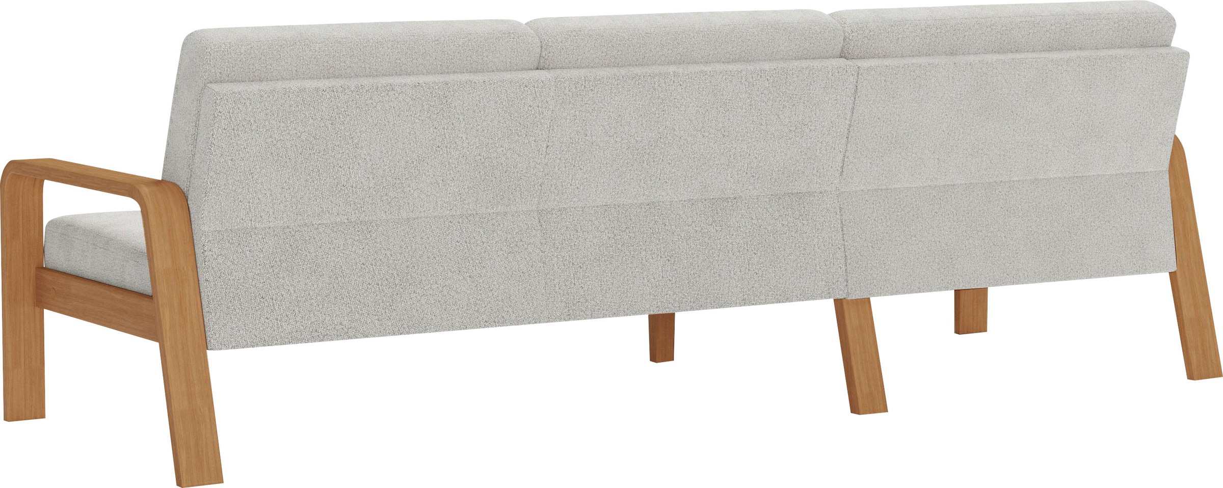 sit&more Ecksofa »Kolding L-Form«, Armlehnen aus eichefarbigem Buchenholz, verschiedene Bezüge und Farben