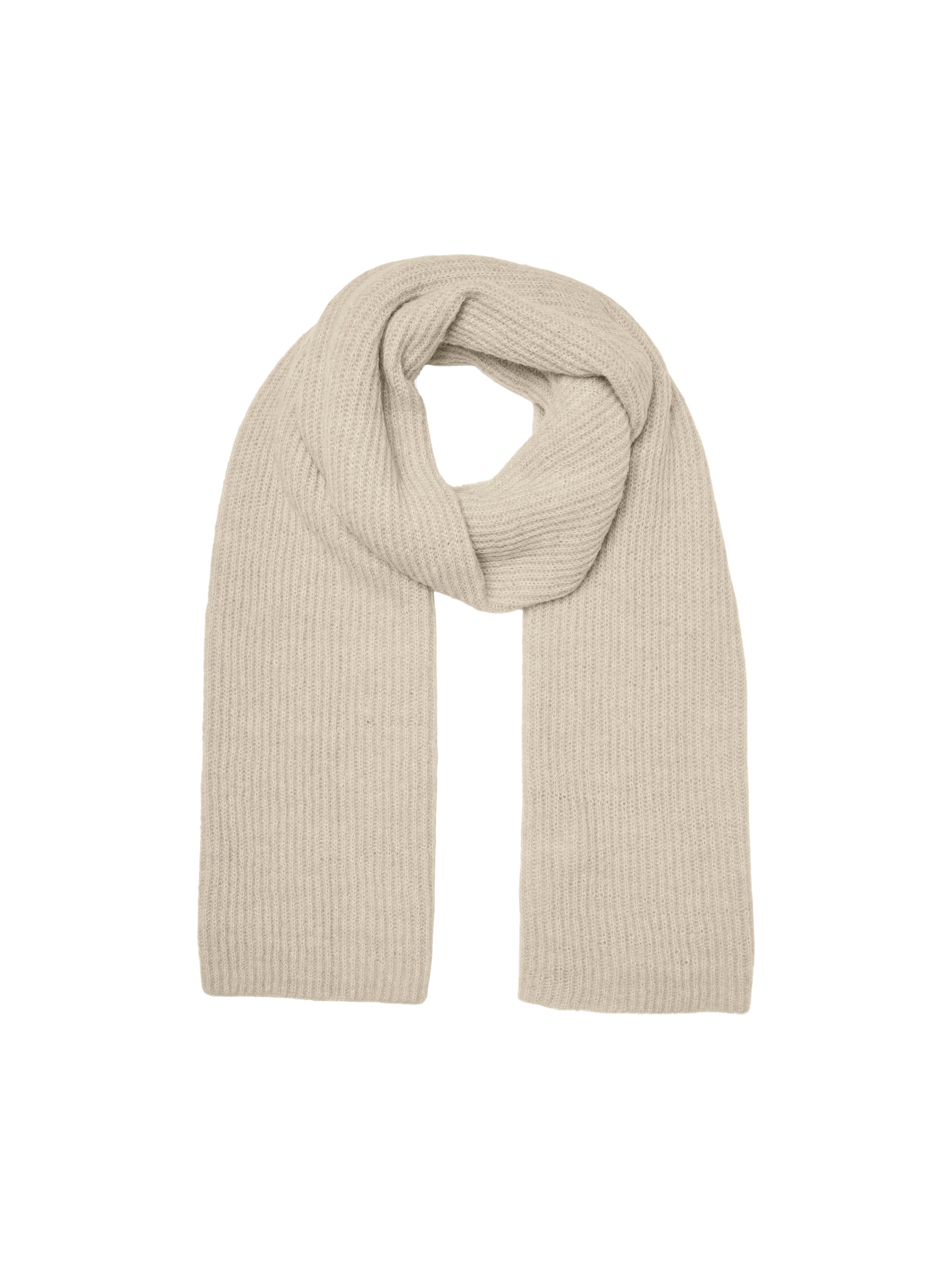 Vero Moda, Damen, »VMGILA RIB SCARF NOOS«, Whitecap Gray Detail:White melange, Whitecap Gray Detail:White melange, Wärmender Schal von Vero Moda