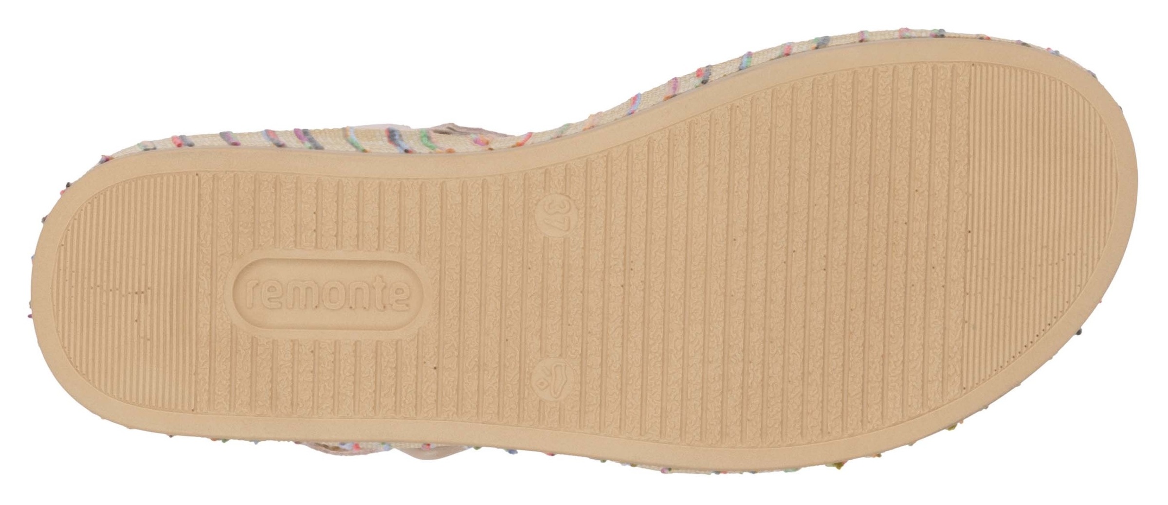Remonte Sandalette »Elisabeth Hurley-Collection«, Keilabsatz, Sommerschuh, Riemchensandale mit bezogenem Plateau