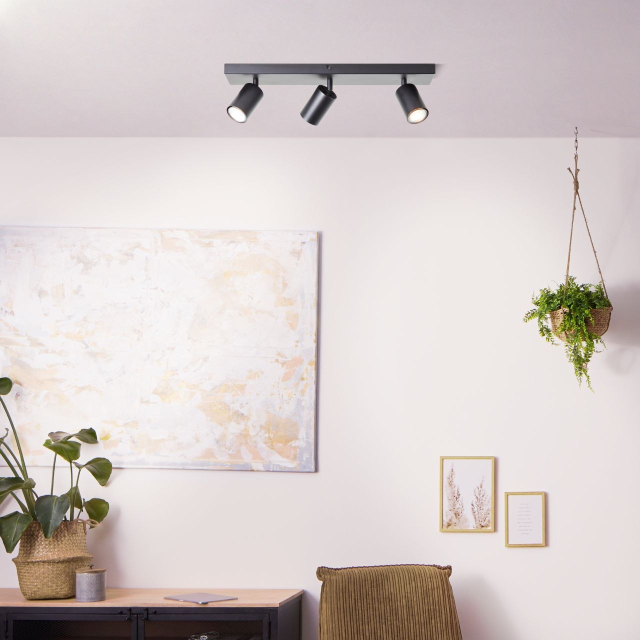 Brilliant Deckenstrahler »Jello«, 3 flammig, Leuchtmittel GU10 | LED wechselbar, schwenkbar, B. 50cm, 3x345 Lumen, 3000 Kelvin, warmweiß - GU10 Fassung
