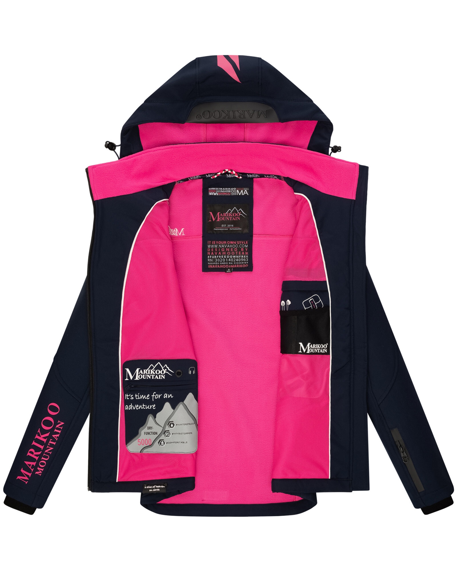 Marikoo Softshelljacke »Marikoo Mountain Mount-Cho-Oyu Damen Jacke B928«