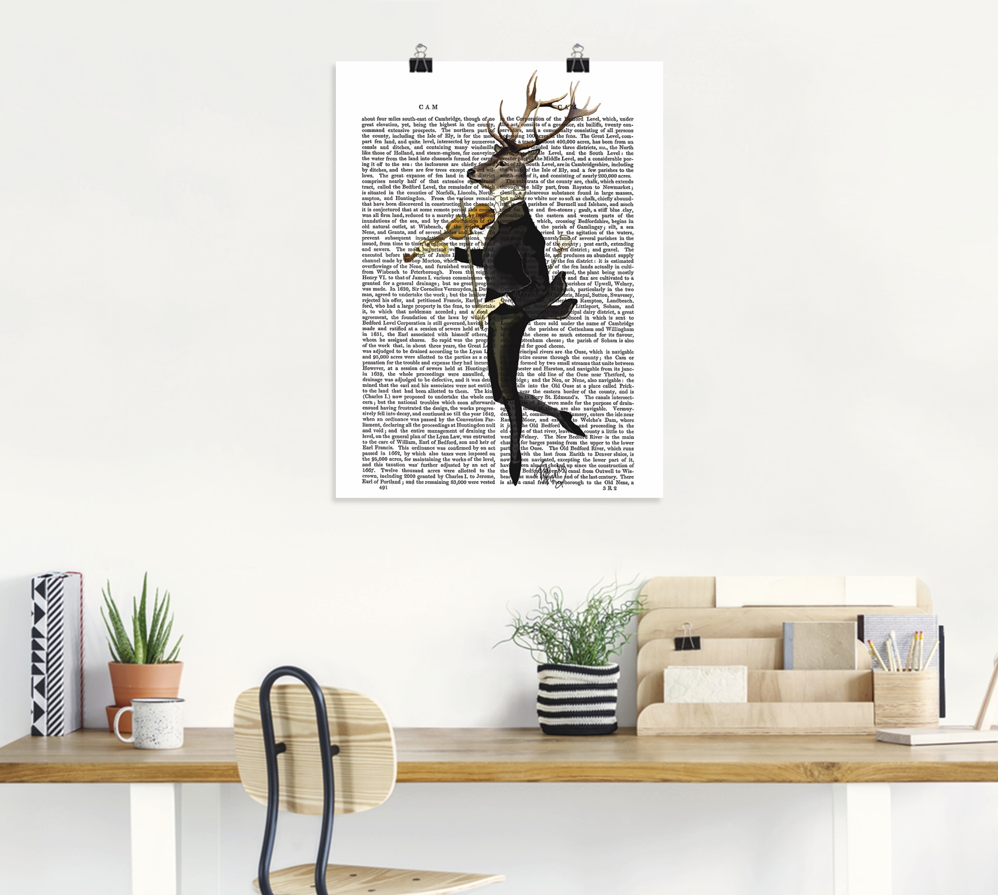 Artland Wandbild »Tanzender Hirsch mit Violine« Humor 1 Stk. tlg. als Leinwandbild, Poster, Wandaufkleber in verschied. Größen