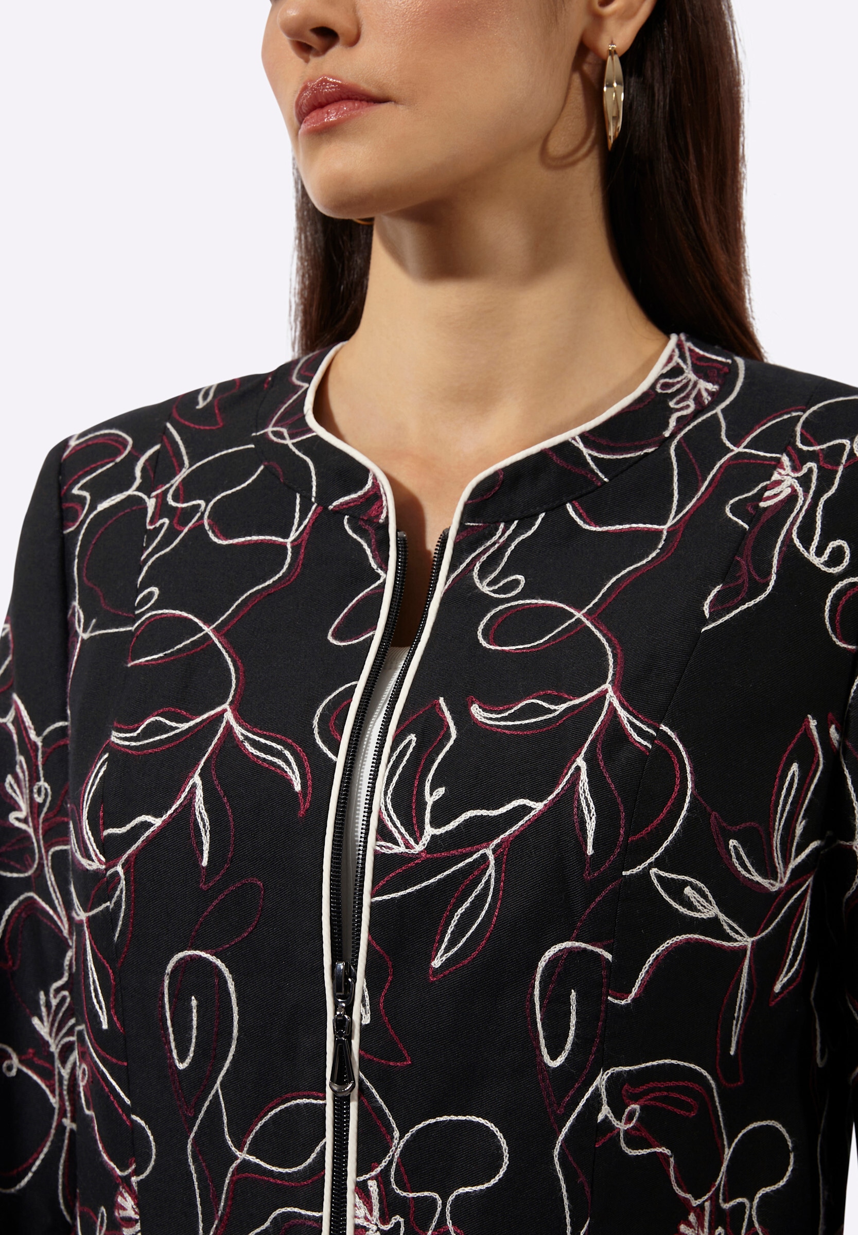 creation L Blusenblazer »Lyocell-Viskose-Blazer Blazer mit Kontrastpaspeln«