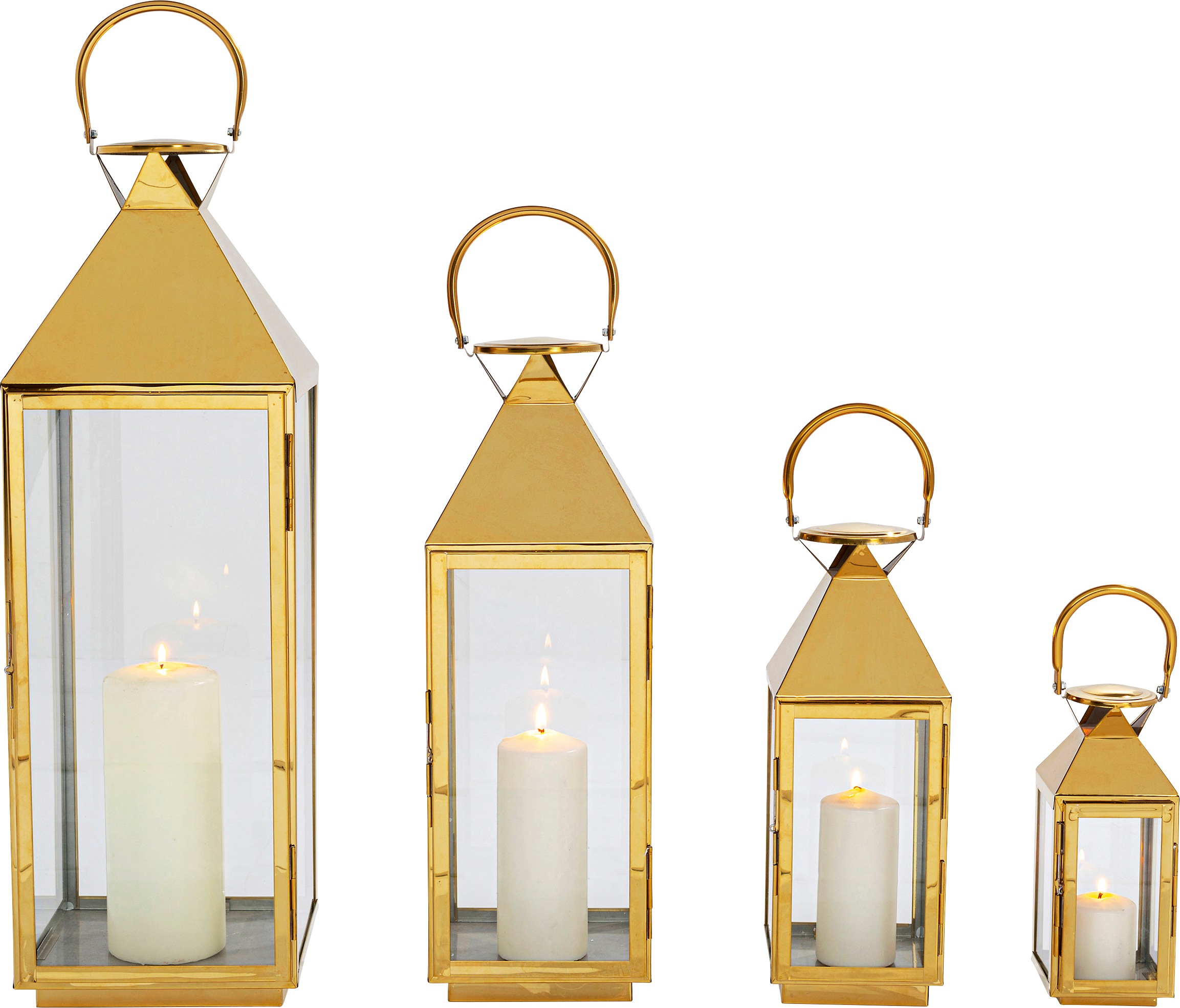 Kare Design Kerzenlaterne »Laterne Giardino« gold- oder silberfarben