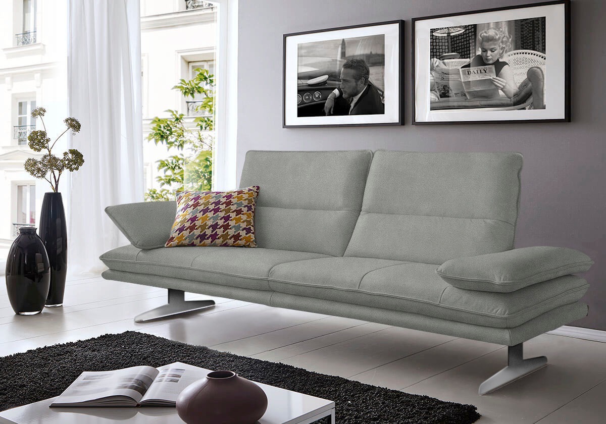 W.SCHILLIG 2,5-Sitzer »broadway Designsofa mit hohem Sitzkomfort«, Sitztiefenverstellung, Kopfteil- & Seitenteilverstellung, Breite 236cm
