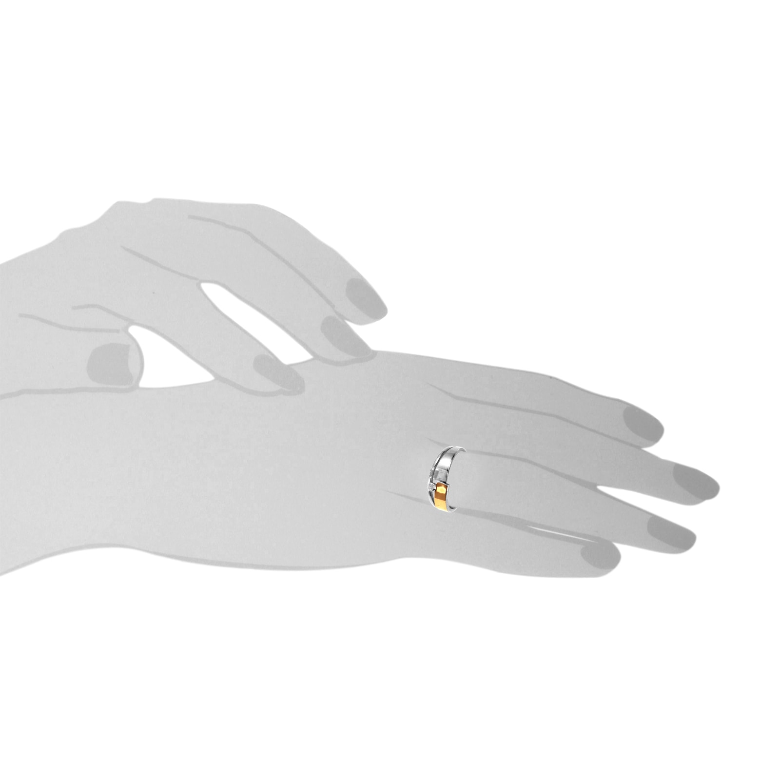 OSTSEE-SCHMUCK Fingerring »- Sunny Exklusiv - Silber 925/000 & Gold 585/000 - Zirkonia«