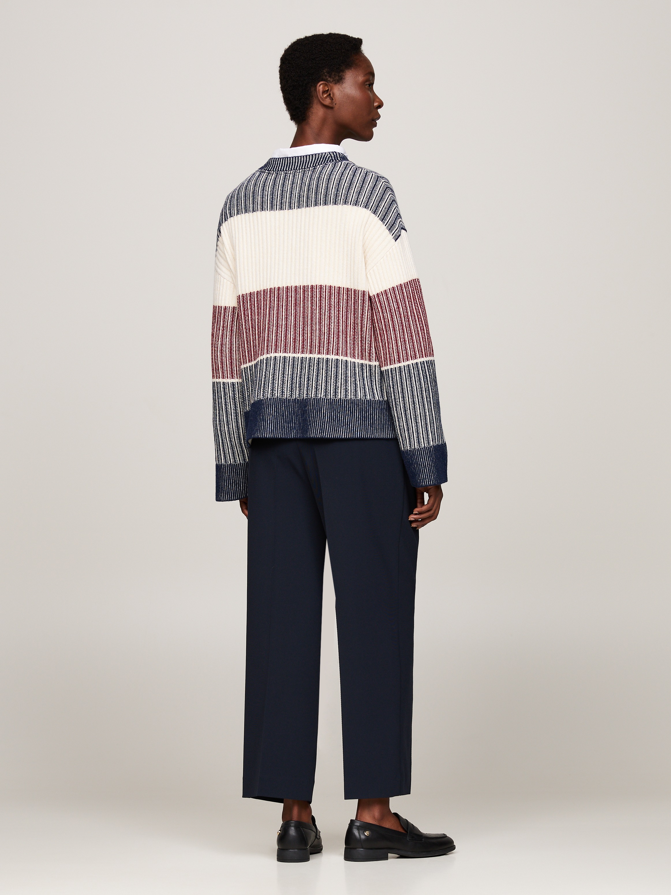 Tommy Hilfiger Strickpullover »GLOBAL STP ALL OVER SWEATER«, (Global Serie TH WOMEN), mit Tommy Hilfiger Global Stripe